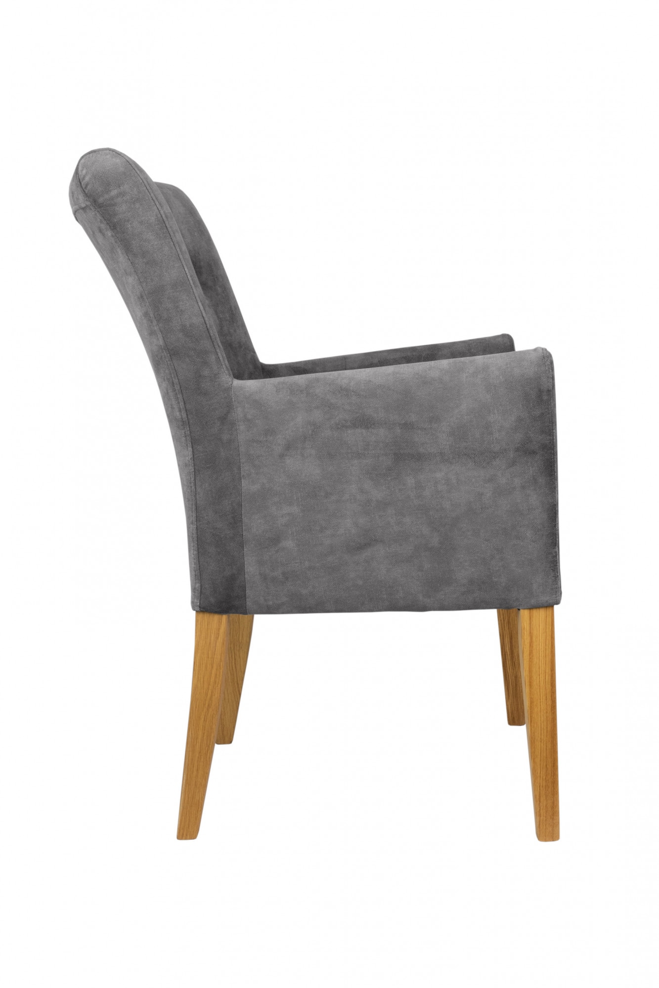 Home affaire Armlehnstuhl »Cortega Esszimmerstuhl mit Knopfheftung« () 1 Stk. Luxus-Microfaser in Lederoptik Beingestell Massivholz, bequem gepolstert