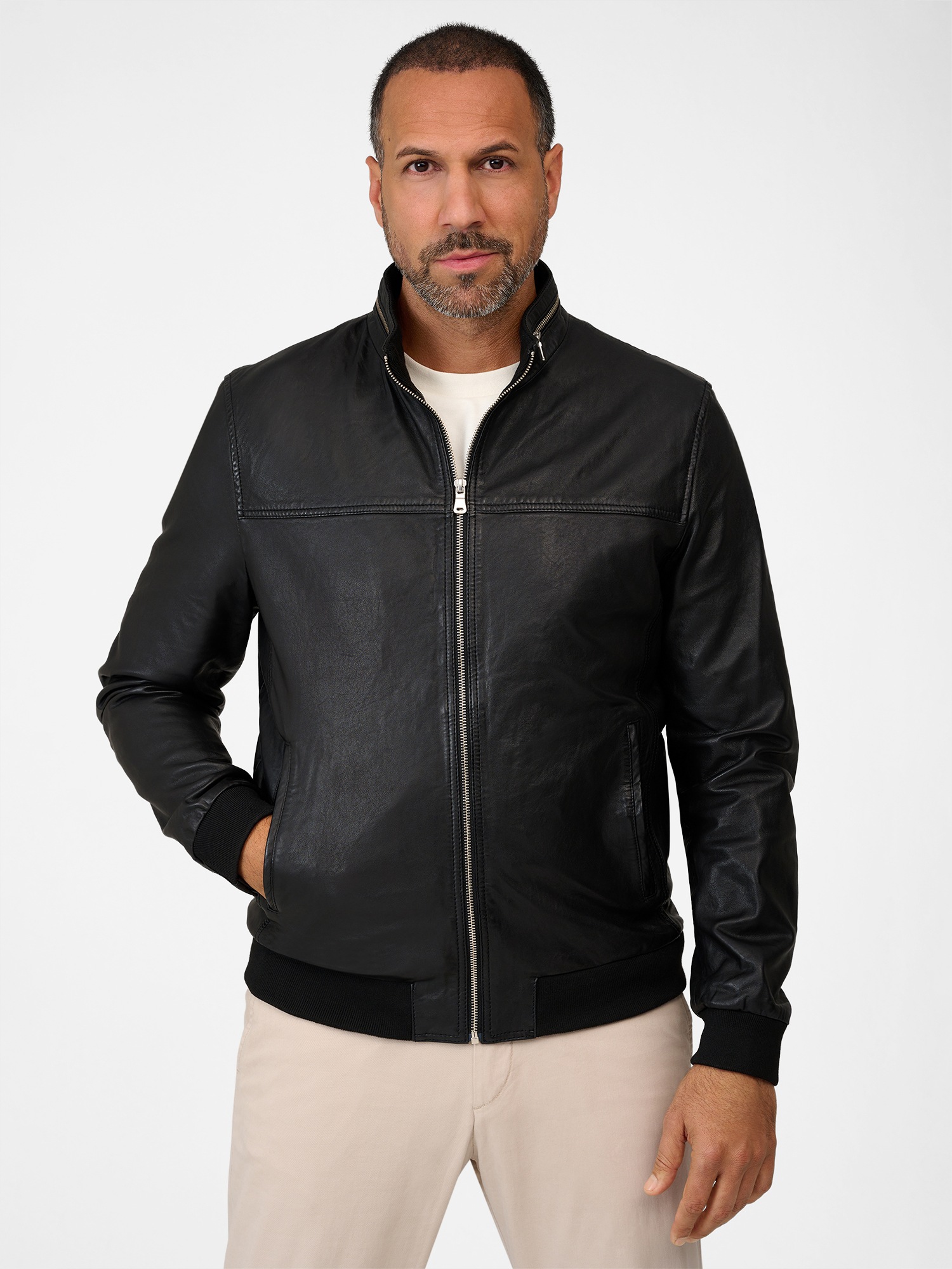 RICANO Blouson »Lederjacke Martinus« ohne Kapuze Handgefertigt aus echtem Leder