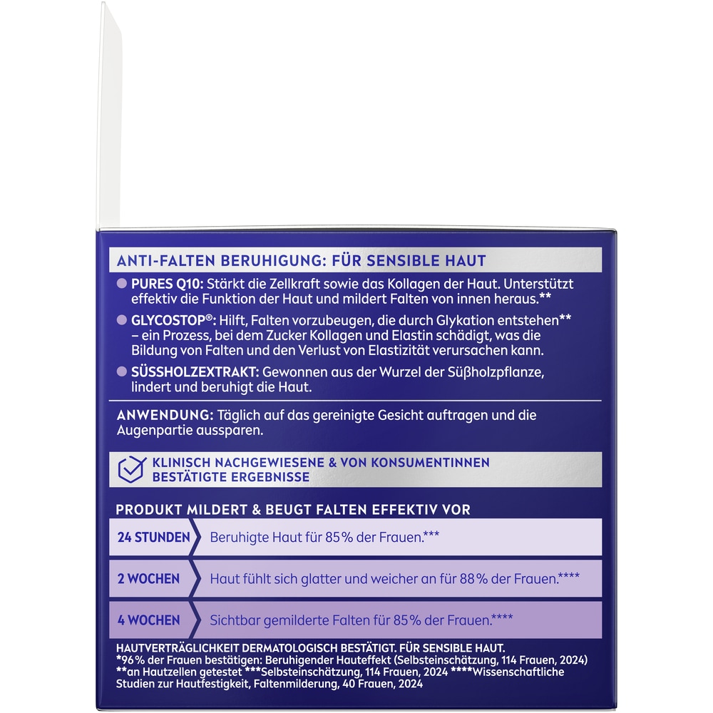 Nivea Nachtcreme »Q10 ANTI-FALTEN BERUNIGUNG NACHTPFLEGE« strafft & beruhigt die Haut über Nacht