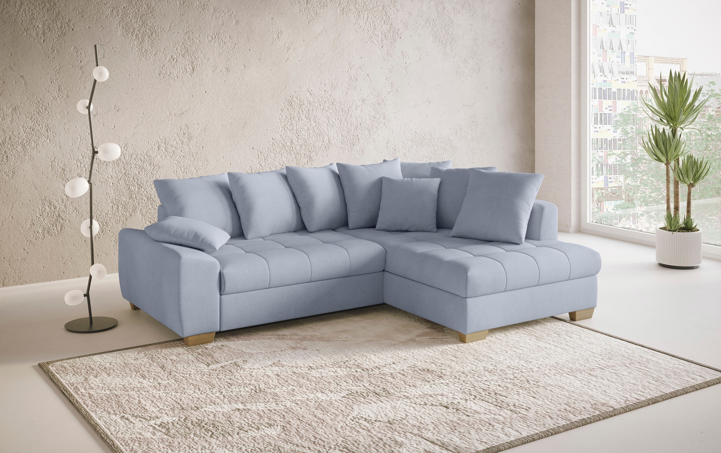 Mr. Couch Ecksofa »Nikita II, L-Form«, Wahlweise mit Kaltschaum, EasyBett, Bettkasten