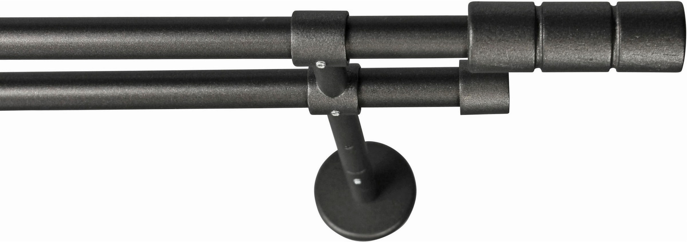 GARESA Gardinenstange »STAURA«, 2 läufig-läufig, Wunschmaßlänge,  Vorhanggarnitur, verlängerbar, Knopf mit 2 Rillen, ohne Ringe bei OTTO