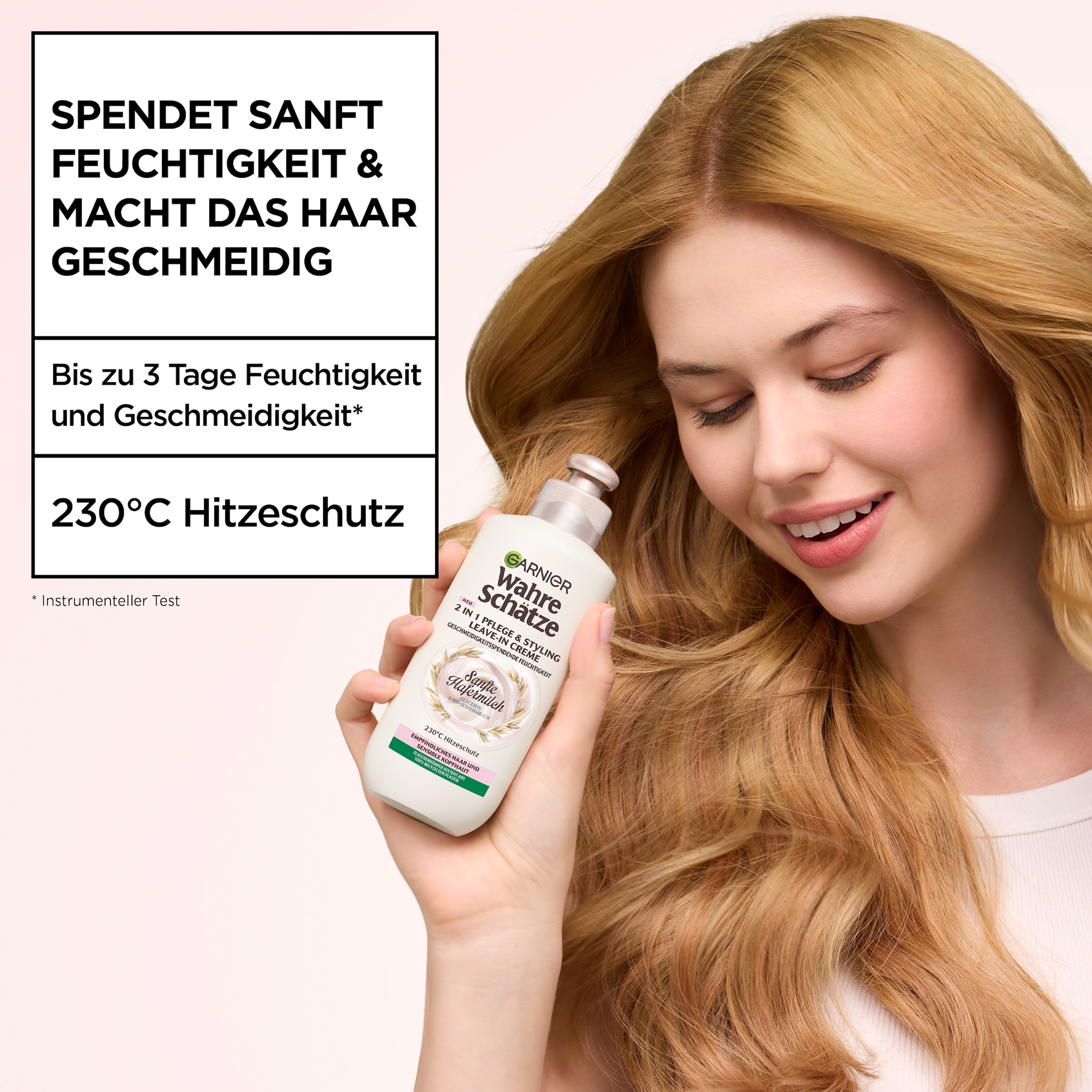 GARNIER Haarmousse »Garnier Wahre Schätze 2-in-1 Pflege & Styling Sanfte Hafermilch«