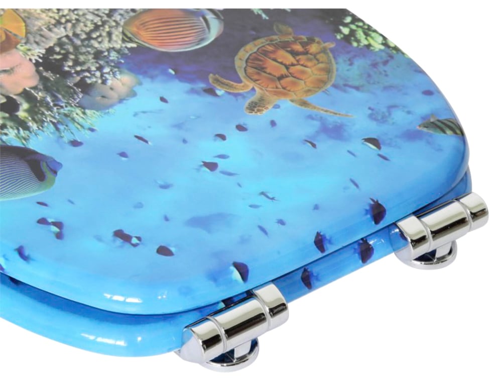 Sanilo Badaccessoire-Set »Ocean« bestehend aus WC-Sitz, Badteppich, Stöpsel, Seifenspender, WC-Bürste