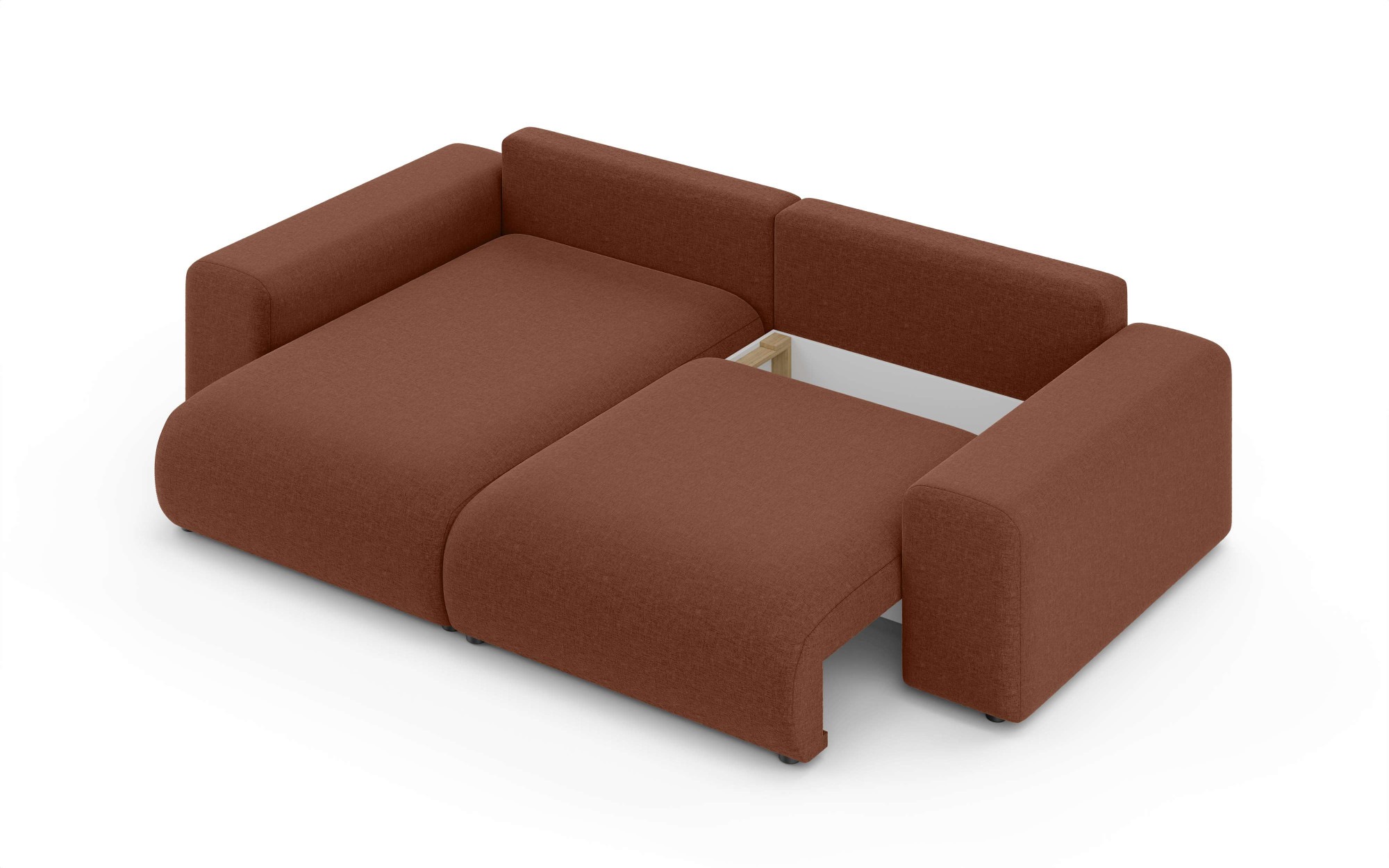 Home affaire Ecksofa »LAKESIDE mit Bettfunktion und Bettkasten, B/T/H 257/166/84 cm«, L-Form, Recamiere beidseitig montierbar, Wellenunterfederung