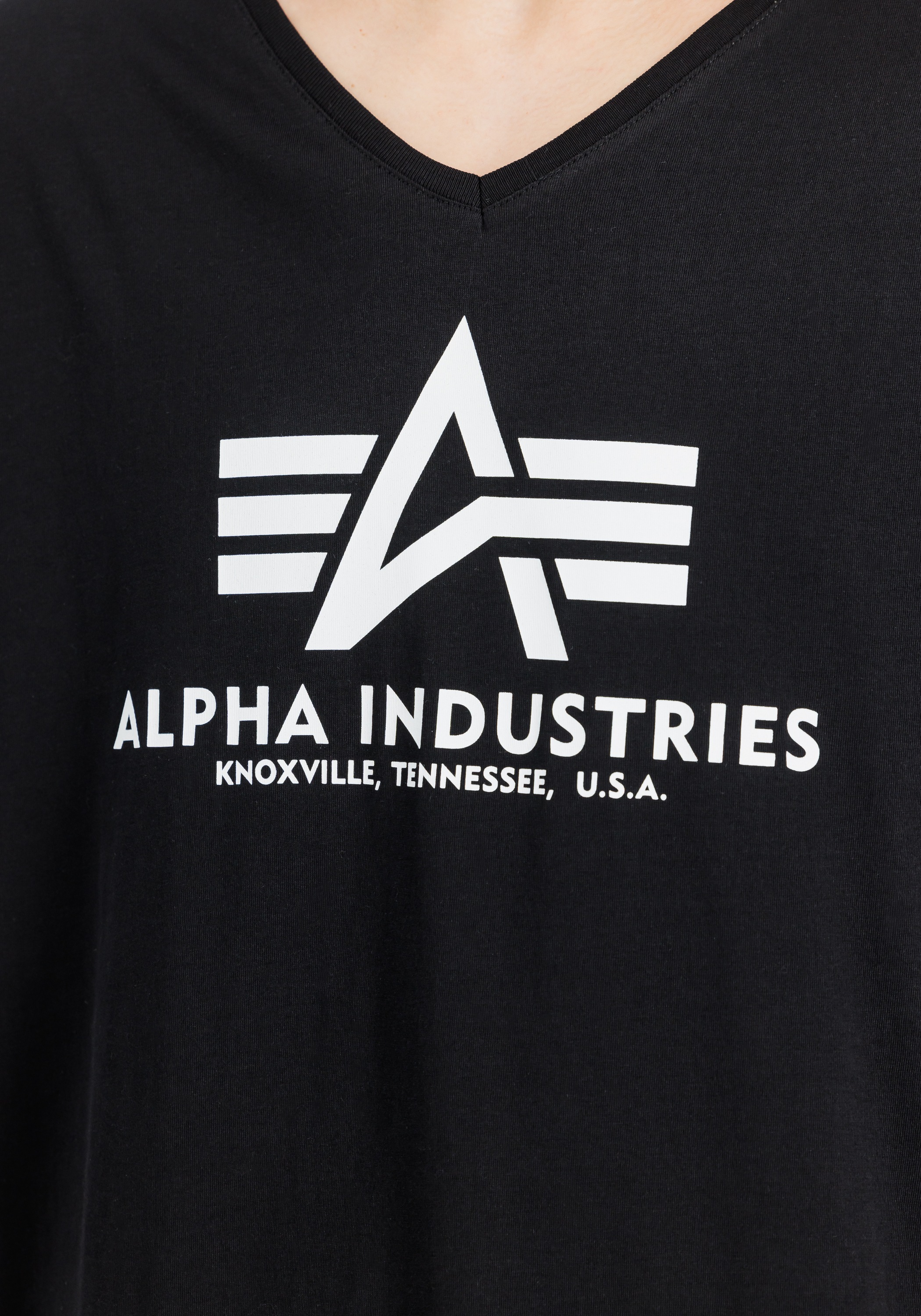 Alpha Industries T-Shirt »Alpha Industries Men - T-Shirts Basic T-Shirt BL V-Neck«