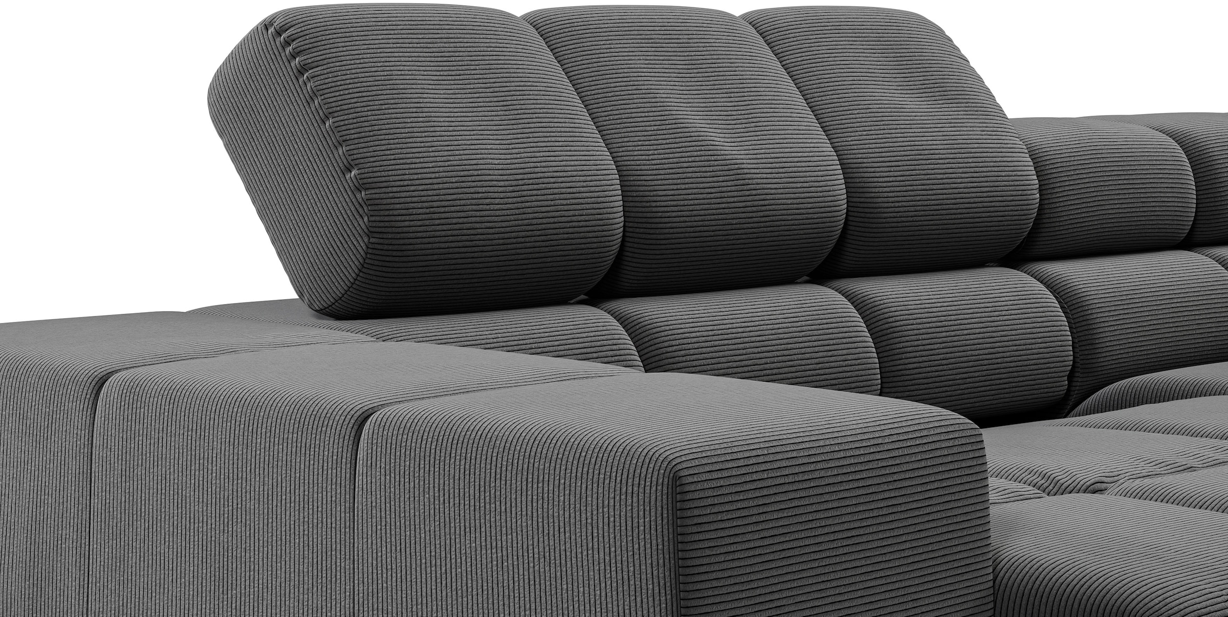 INOSIGN Ecksofa »Ancona, incl. Kopfteilverstellung + 3 Zierkissen, L-Form, bequem«, wahlweise motorische Sitztiefenverstellung, B/T(H: 249/215/70 cm