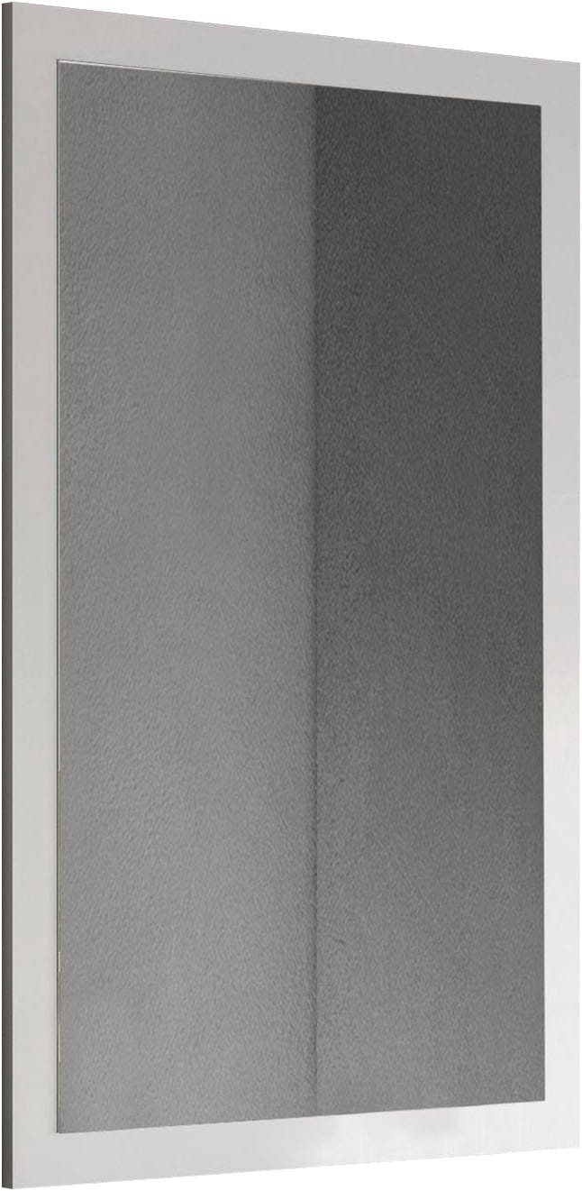 INOSIGN Garderobenspiegel »Breite x Höhe: 110 x 68 cm, mit Rahmen Weiss Hochglanz Lack«, passend zur Garderobe Smile + Hamburg, längs u. quer hängen