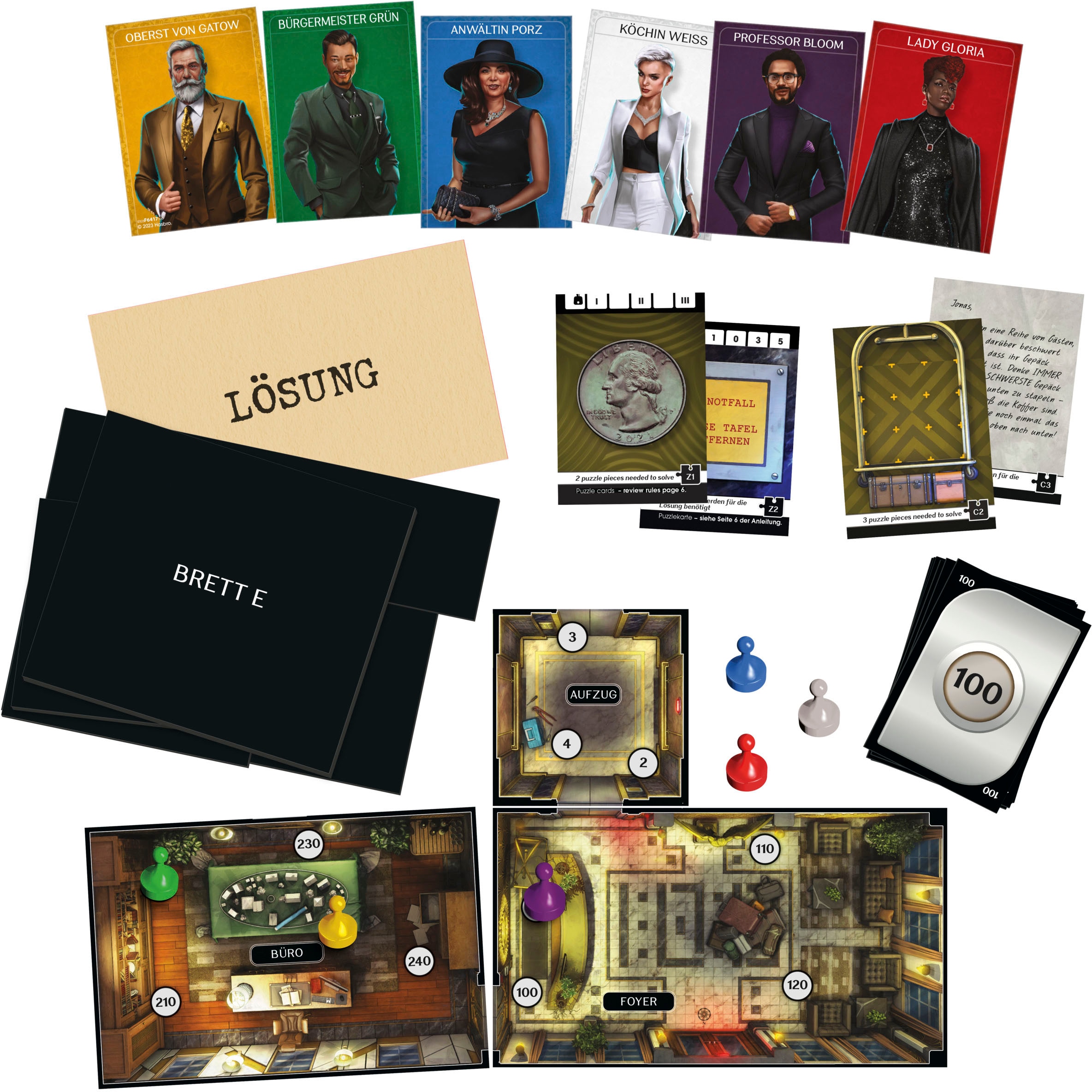 Hasbro Spiel »Hasbro Gaming, Cluedo Escape Erpressung im Midnight Hotel«