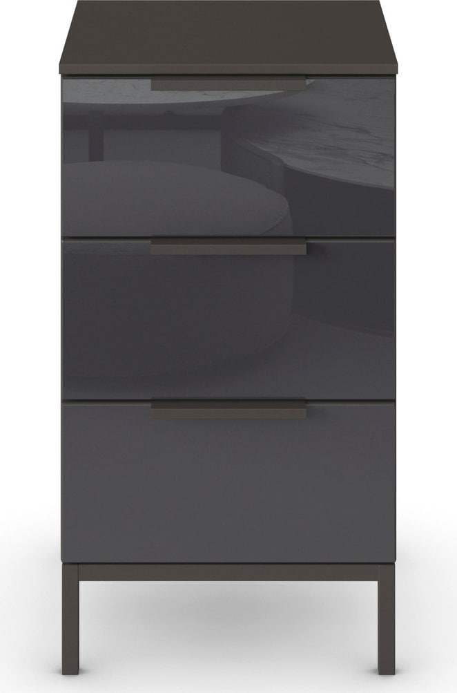 rauch Nachtkommode »Flipp«, mit 3 Schubladen und Soft-Close-Funktion sowie Glasfront