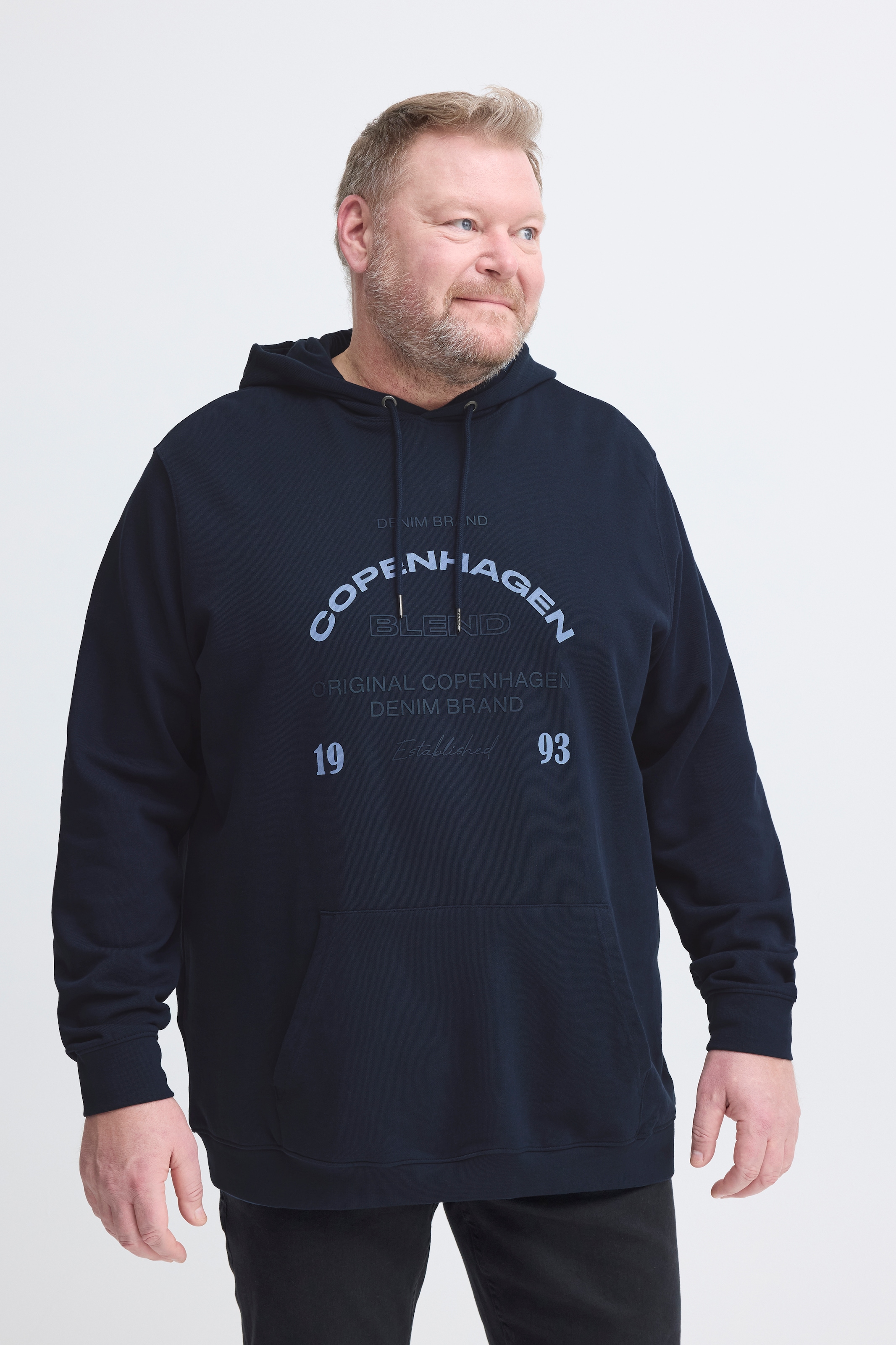 Blend Kapuzensweatshirt »BHKAREL BB LOGO HOODED SWEAT«, in großen Größen
