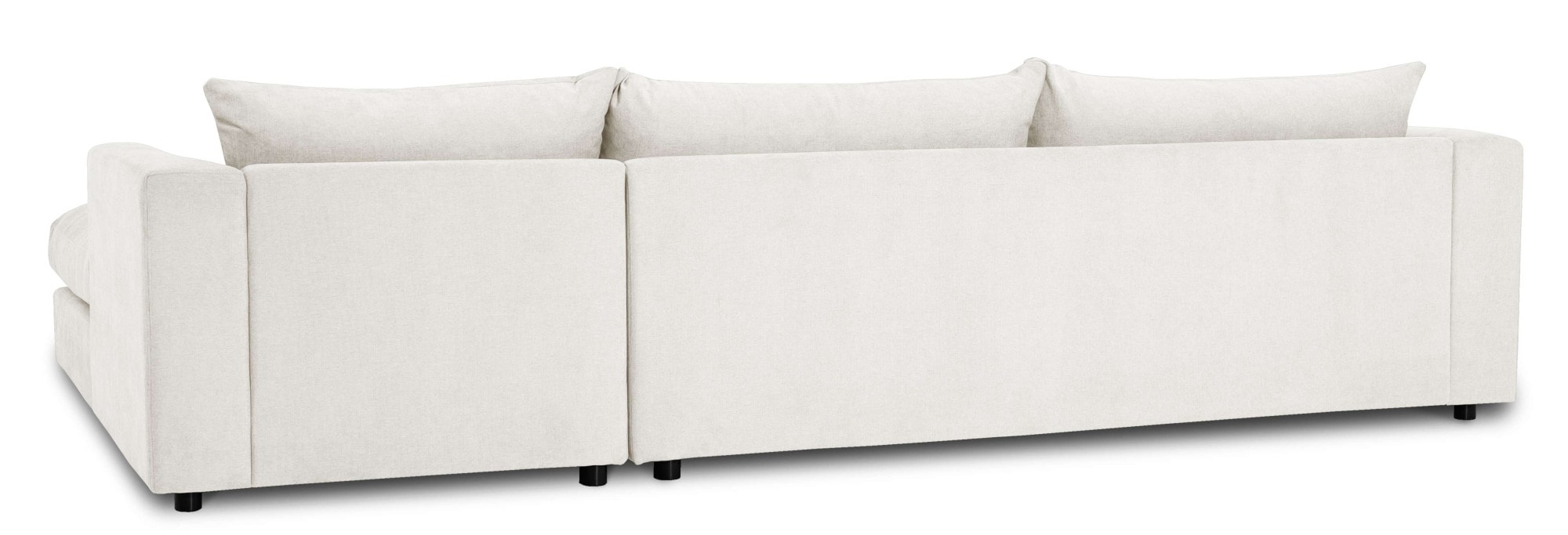 LeGer Home by Lena Gercke Ecksofa »Avelina«, (2 St.), Breite 297 cm, in Cord- und Chenille- Stoff, Rückenkissen mit Federn