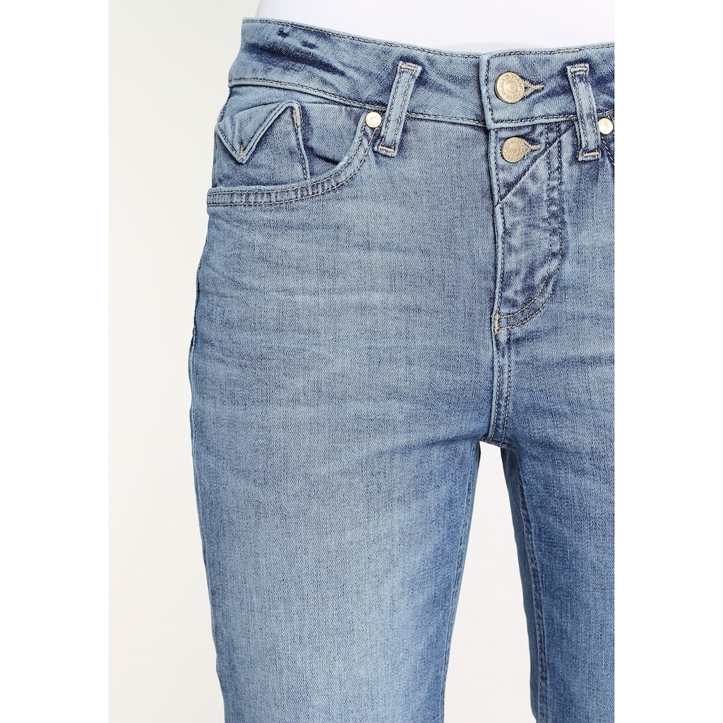 GANG Bootcut-Jeans »ELISA«, mit 2-Knopf Verschluss und umgeklappter Coinpocket