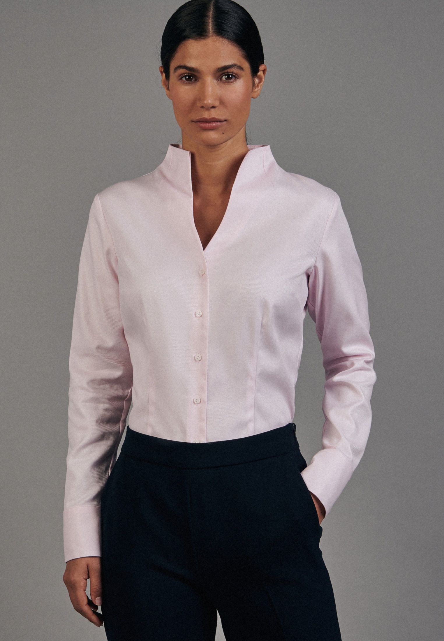 seidensticker Klassische Bluse Uni OTTO Shop im bestellen Langarm »Schwarze Kragen Rose«, Online
