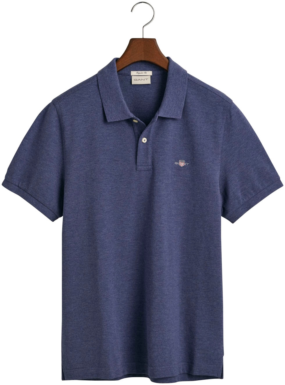 Gant Poloshirt »REG SHIELD SS PIQUE POLO«, mit Logo und Flachstrickkragen 100% Baumwolle Pique