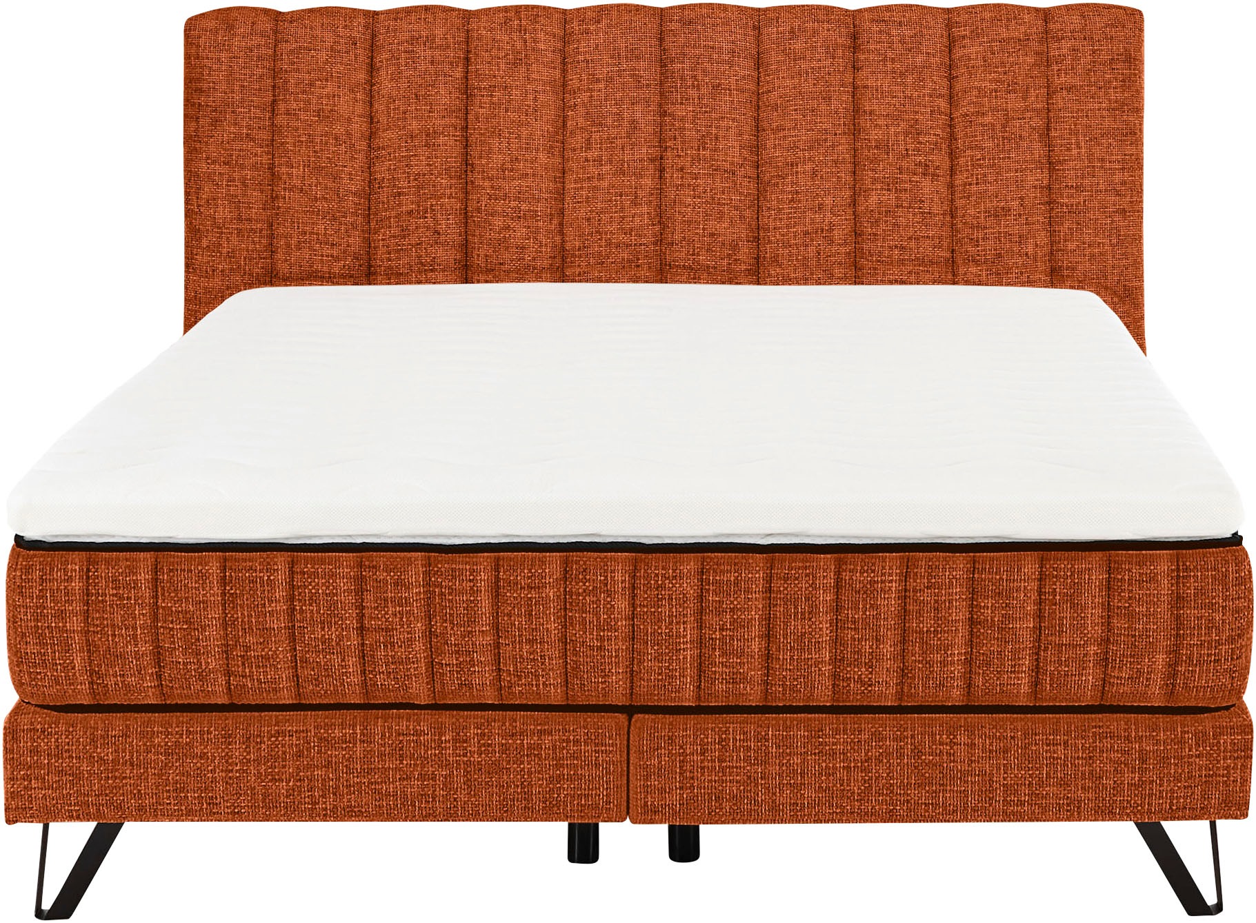 set one by Musterring Boxspringbett »Baldwin«, Liegefläche 180 x 200 cm, Duo-Matratze, Kopfteil mit Steifensteppung