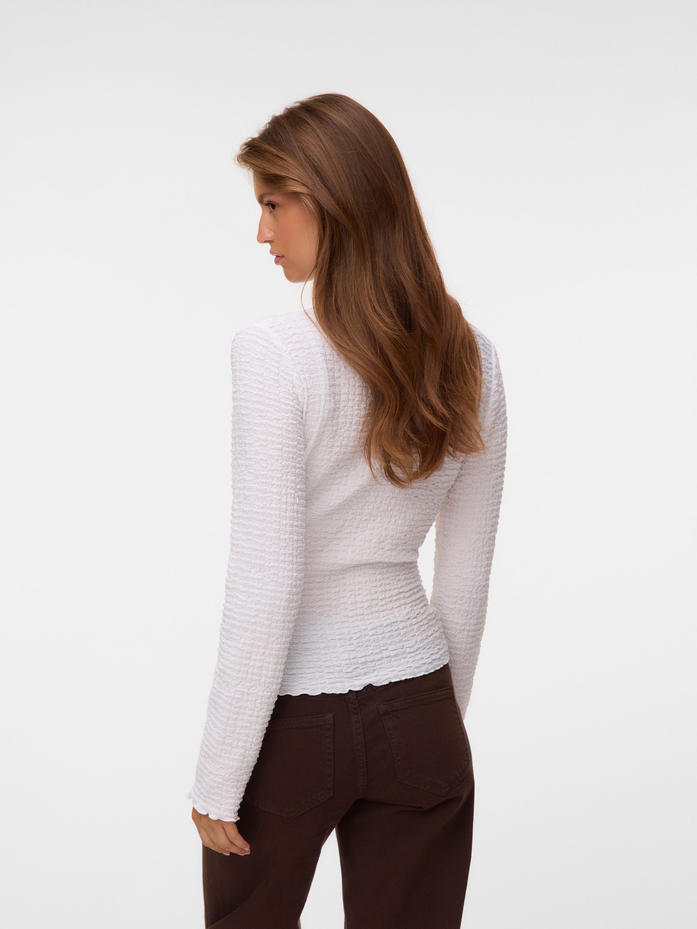 Vero Moda Langarmshirt »VMZIA LS FUNNEL NECK TOP JRS NOOS« Baumwollmischung, regular fit