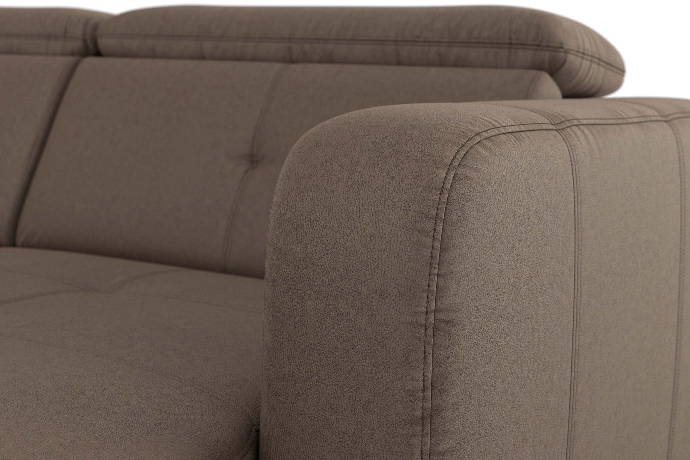 sit&more Wohnlandschaft »Belluci U-Form«, Kopfteilverstellung und Federkern, wahlweise mit Bettfunktion