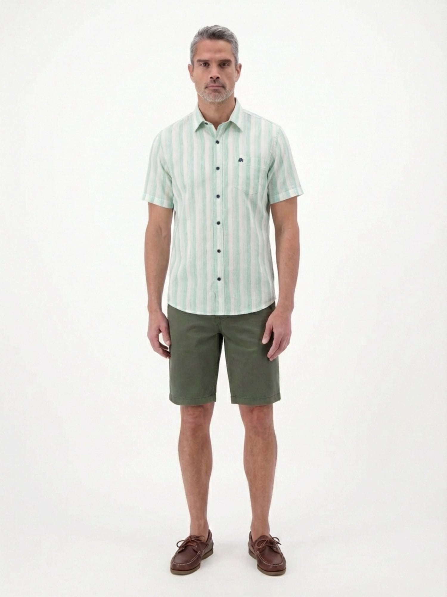 LERROS Kurzarmhemd »Kurzarmhemd gestreift und atmungsaktiv«