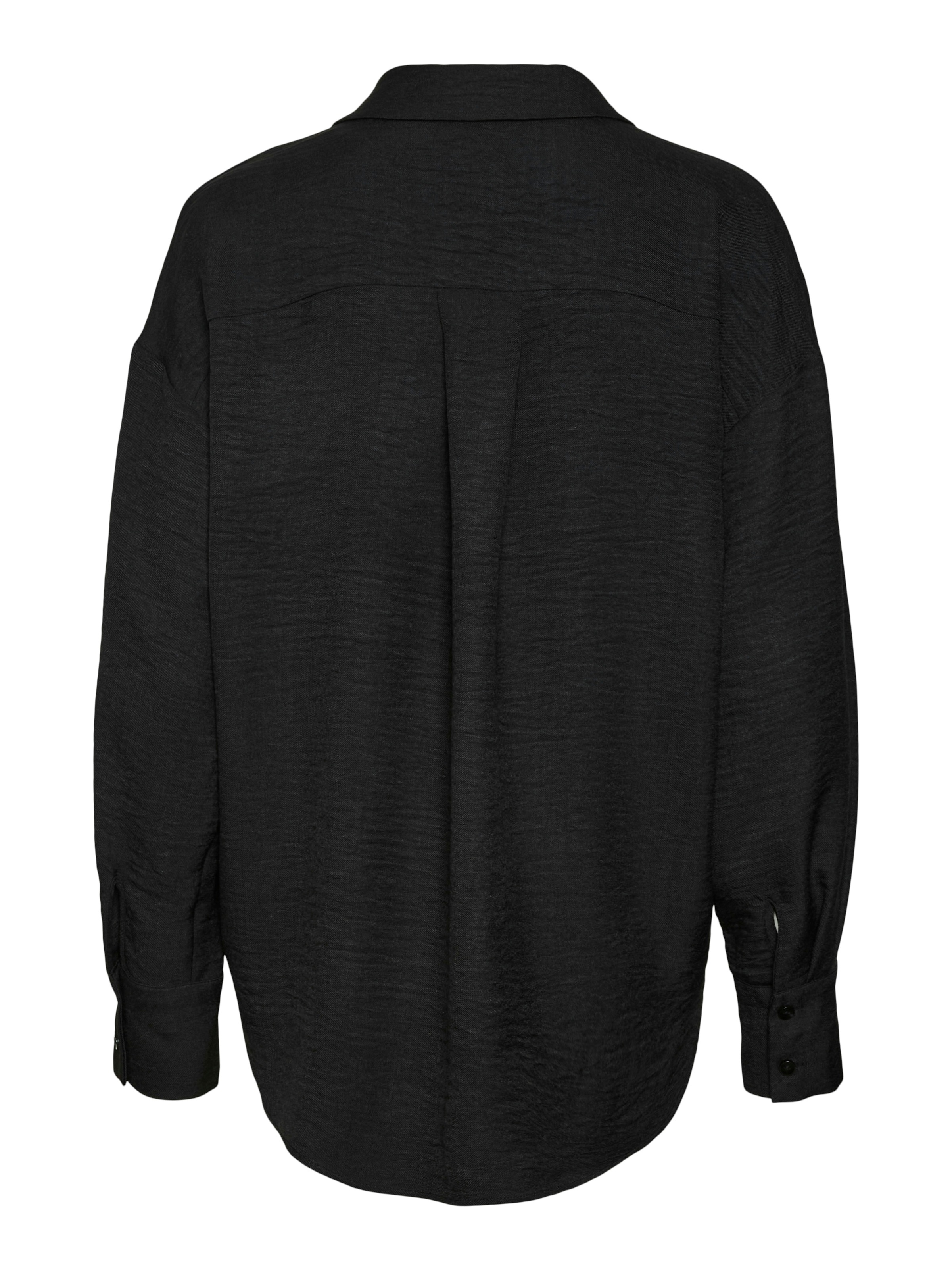 Vero Moda Langarmbluse »VMMELANEY QUEENY LS SHIRT WVN NOOS« Kunstfaser, loose fit