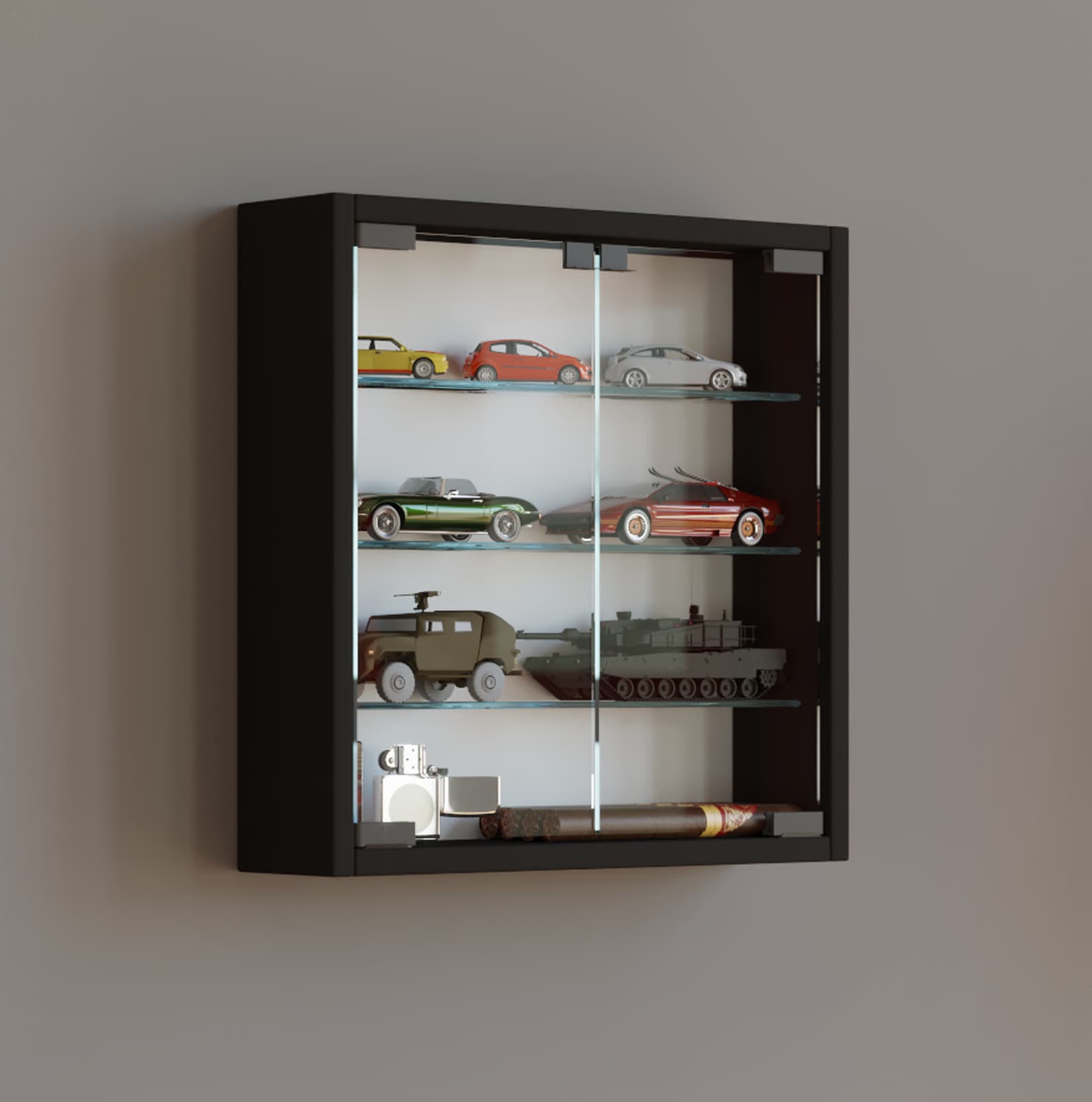 VCM Wandregal »Hängevitrine Wandvitrine Sammel Deko Mandosa S«