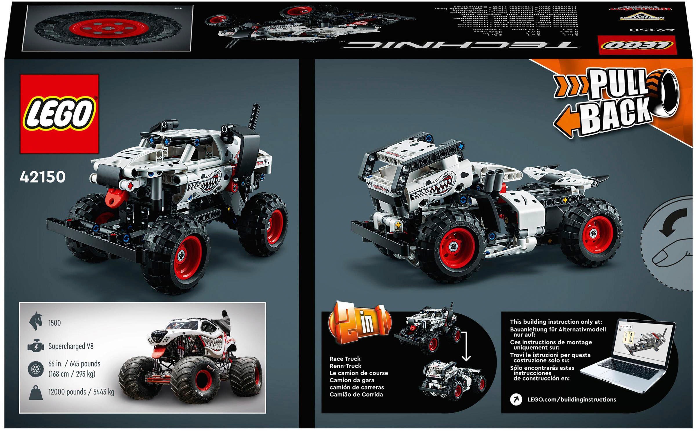 LEGO® Konstruktionsspielsteine »Monster Jam™ Monster Mutt™ Dalmatian (42150), LEGO® Technic«, (244 St.), Made in Europe