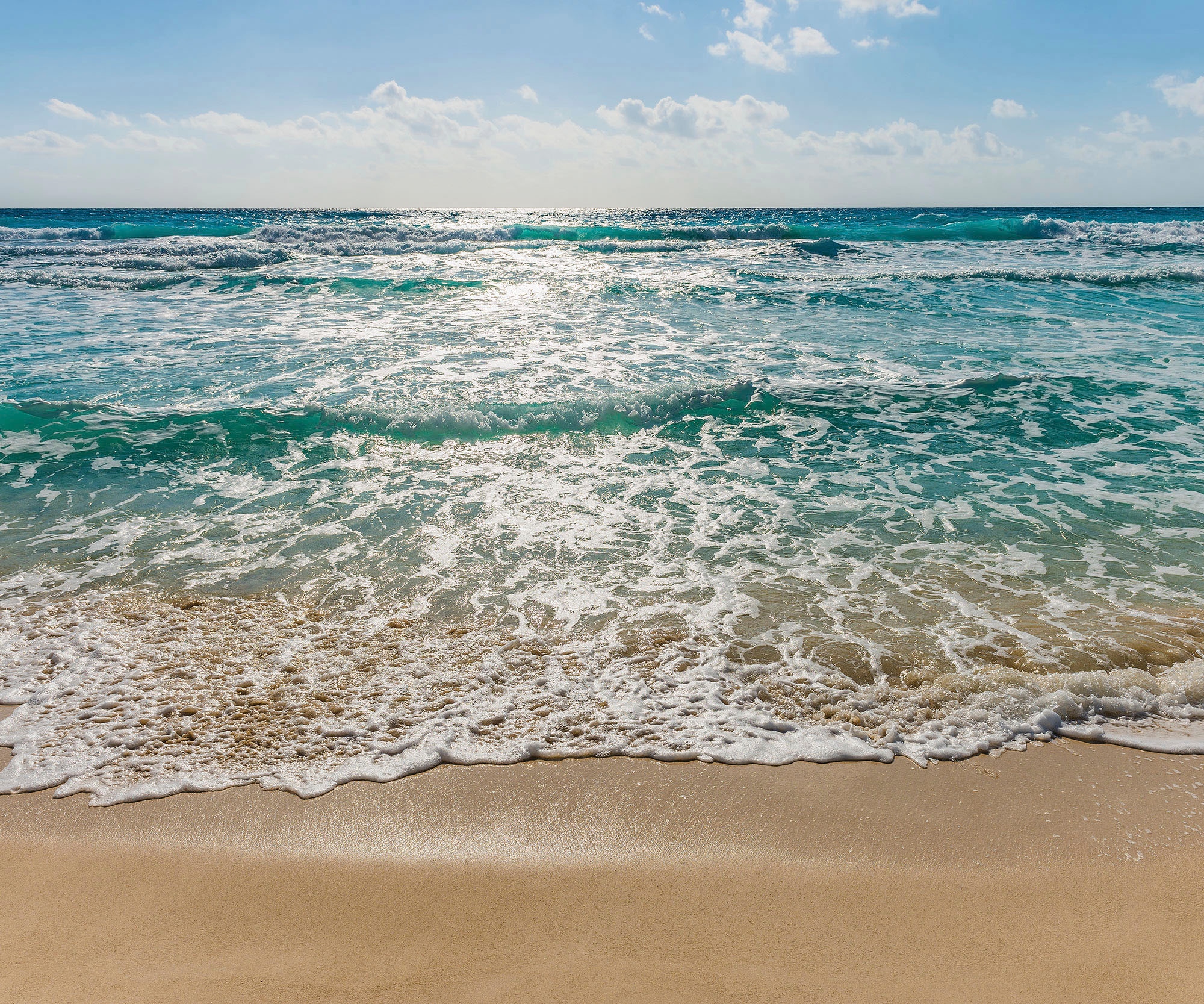 Komar Fototapete »Digitaldruck Vlies - Seaside - Größe 300 x 250 cm«, bedruckt, Wohnzimmer, Schlafzimmer