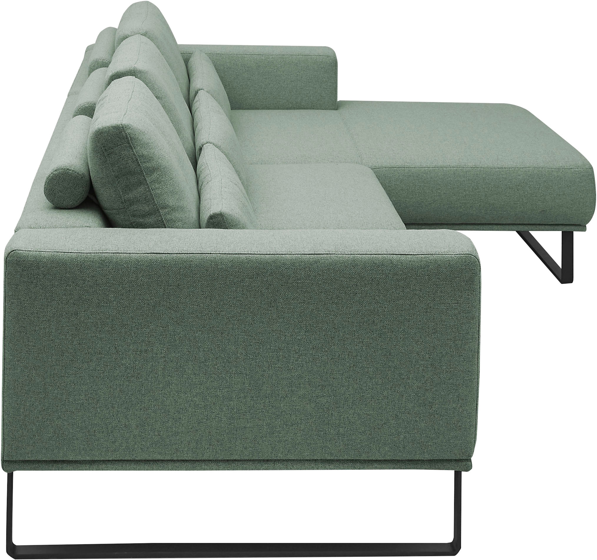 Musterring Ecksofa »JustB! PM100« Modernes Design mit schwarzen Metallkufen und 292 cm Breite - 6 Farben