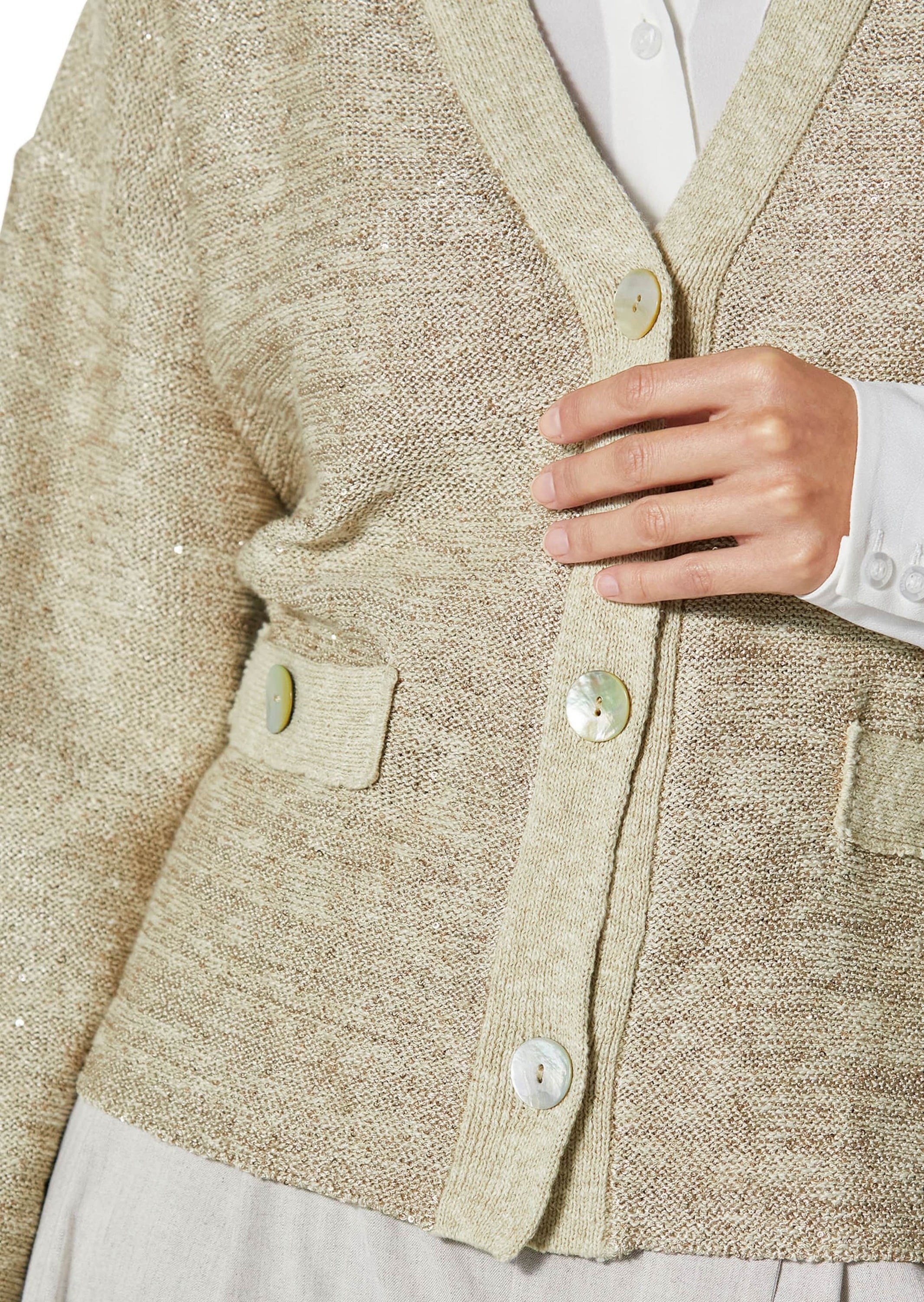 MADELEINE Strickjacke »Strickjacke Strickjacke mit Pailletten«