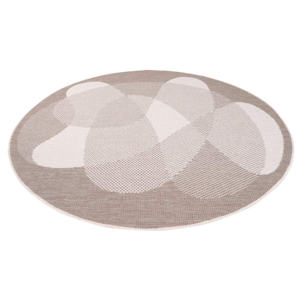 Carpet City Outdoorteppich »DUO RUG 5835« rund 5 mm Höhe Wendeteppich Wetterfest In- & Outdoor, Balkon, Terrasse, Wohnzimmer