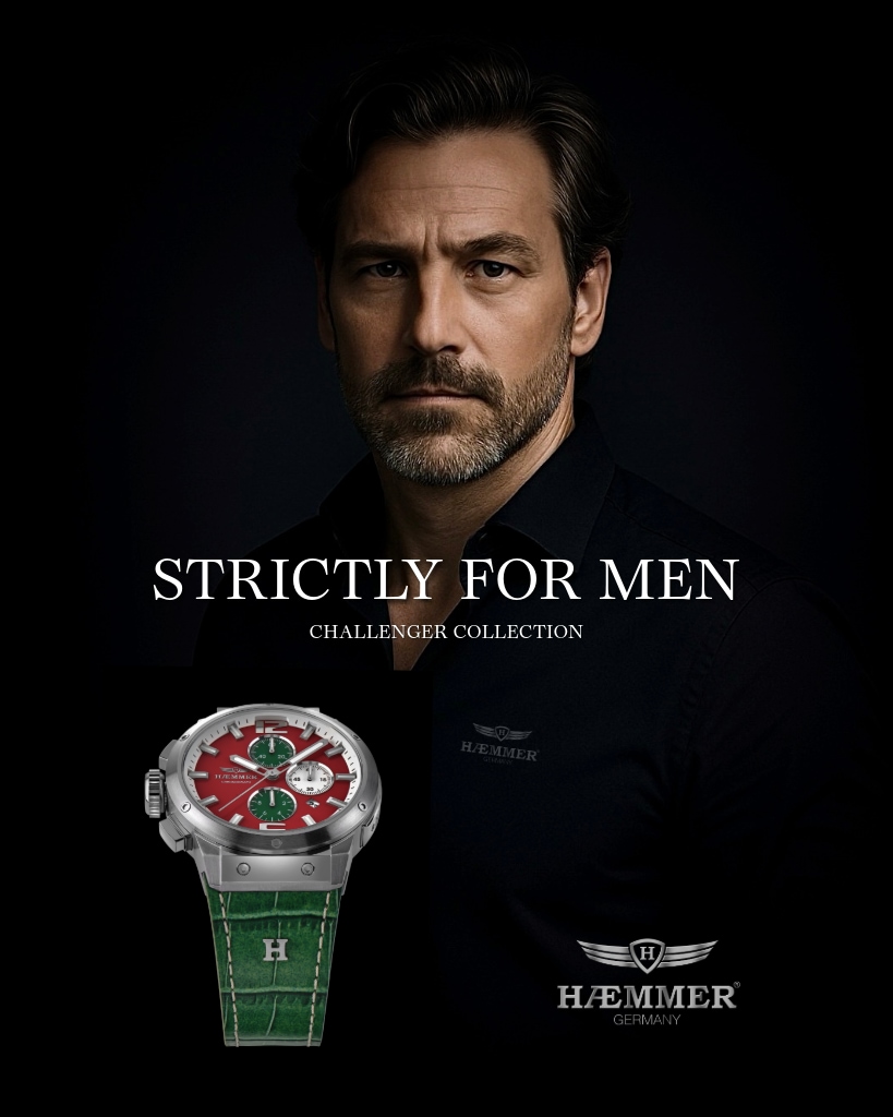 HAEMMER GERMANY Chronograph Quarzuhr, Armbanduhr, Herrenuhr, analog, Tag, Stoppfunktion