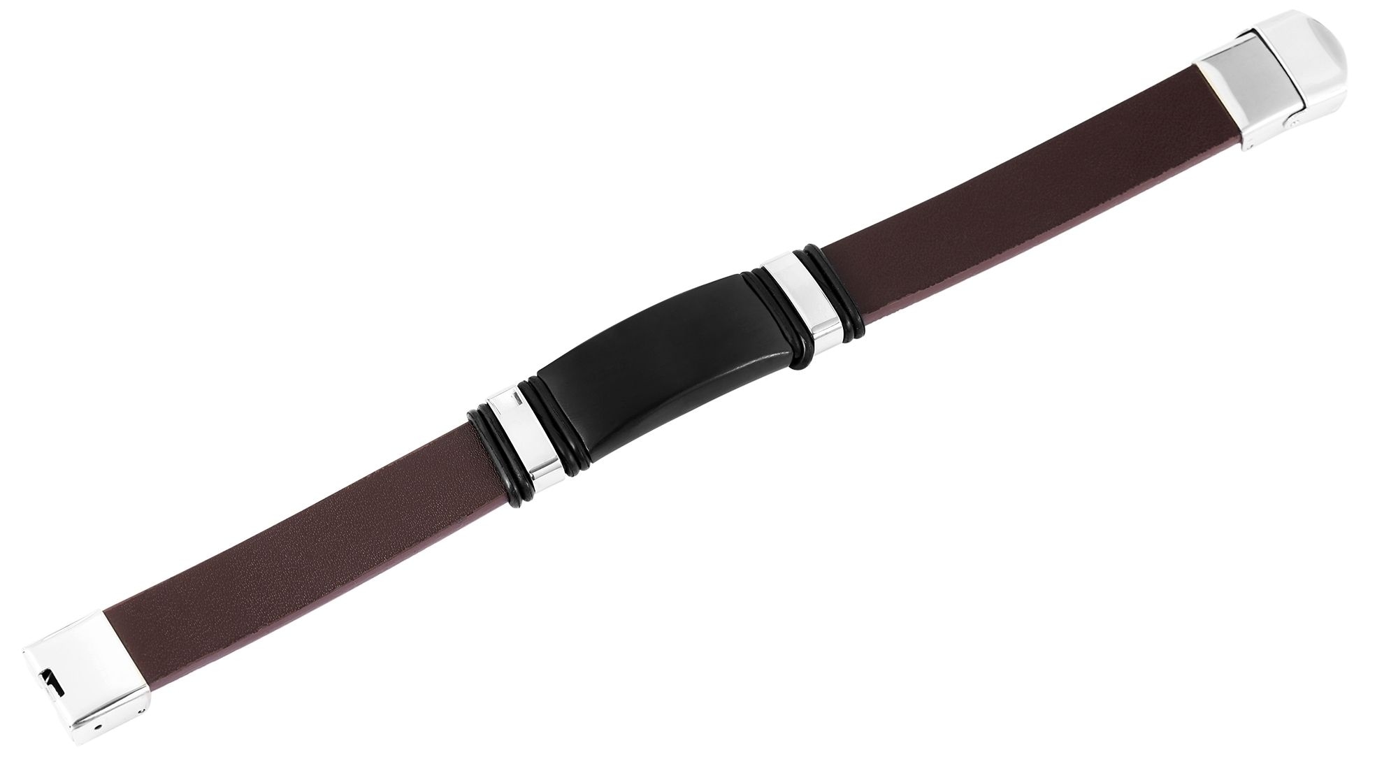 Adelia´s Lederarmband »Edelstahl Armband Lederarmband Gravurplatte 21 cm«