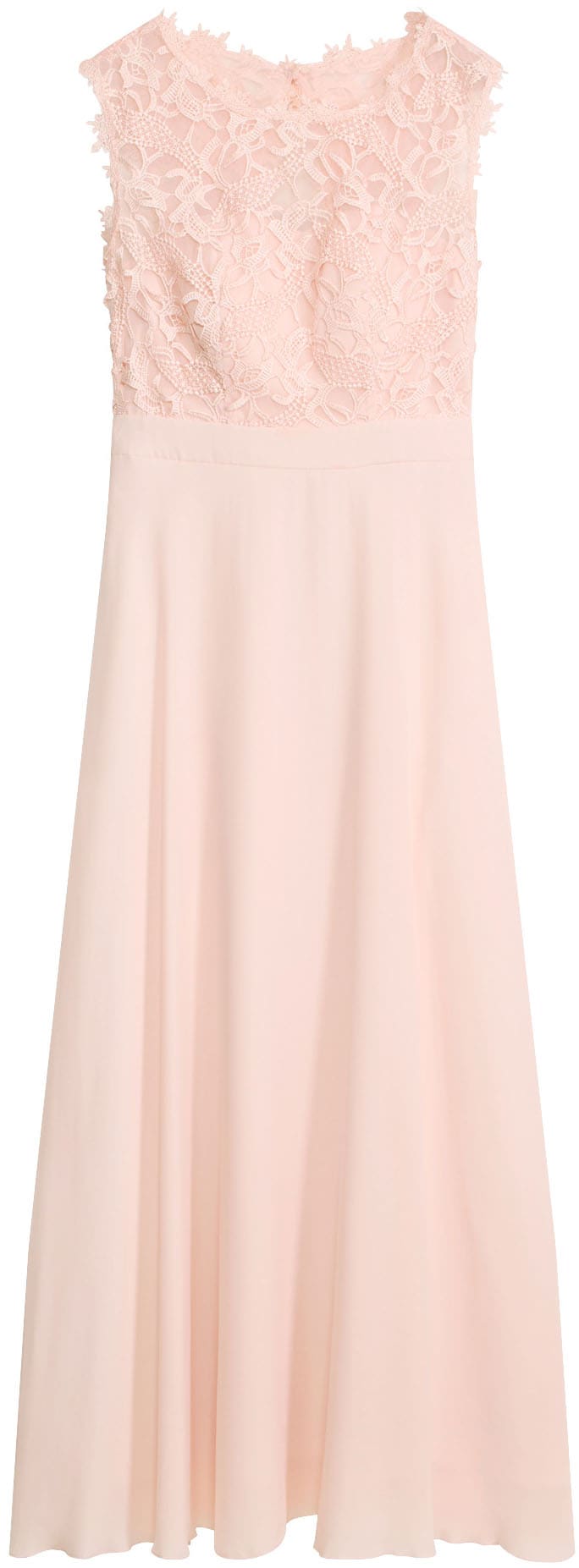 bonprix Maxikleid »Maxikleid mit Spitze« für festliche Anlässe, vollständig gefüttert, taillierte Passform