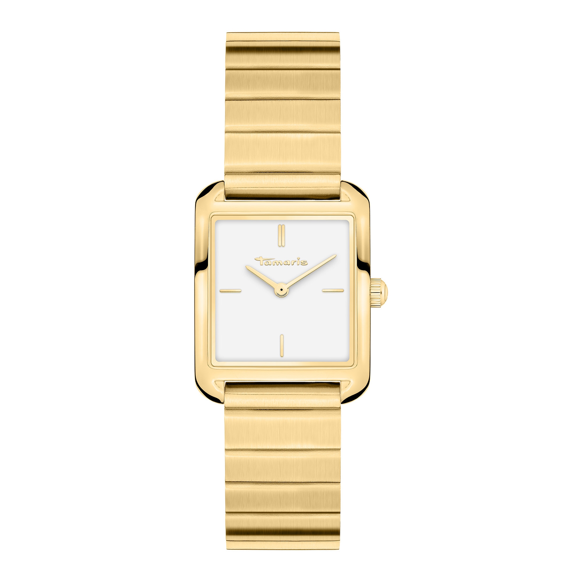 Tamaris Damen Quarzuhr »The Square Retro Strap« Armbanduhr, Damenuhr, Edelstahlarmband, analog