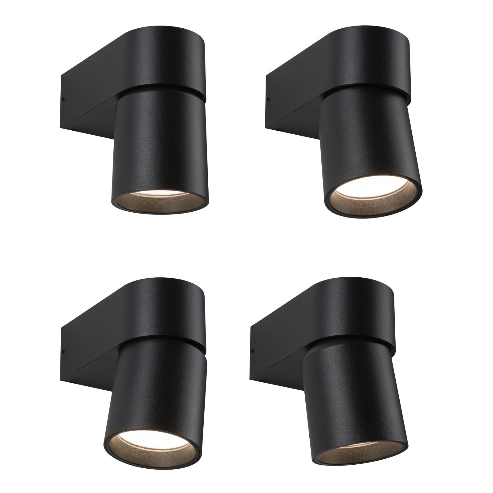 Paulmann LED Außen-Wandleuchte »Kimu IP44 80mm 3000K 8W 500lm 230V 70° Anthrazit Aluminium«, 1 flammig