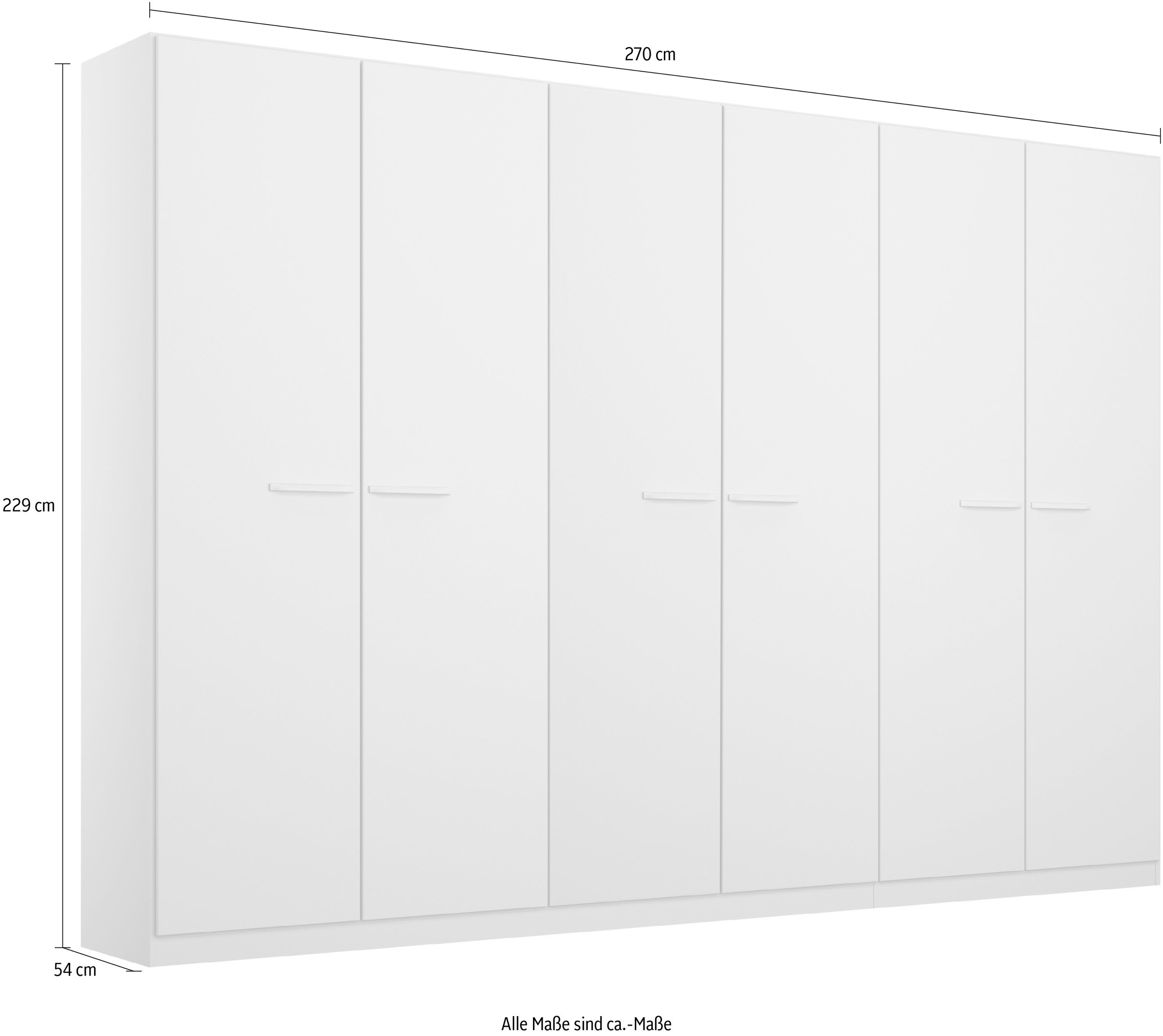 rauch Drehtürenschrank »Kleiderschrank Schrank Garderobe TOPSELLER OTELI inkl. Inneneinteilung«, (erhältlich in Breiten 91-360 cm, ab Breite 136cm inkl. Innenschubladen), mit zusätzlichen Einlegeböden, optional mit Spiegel MADE IN GERMANY