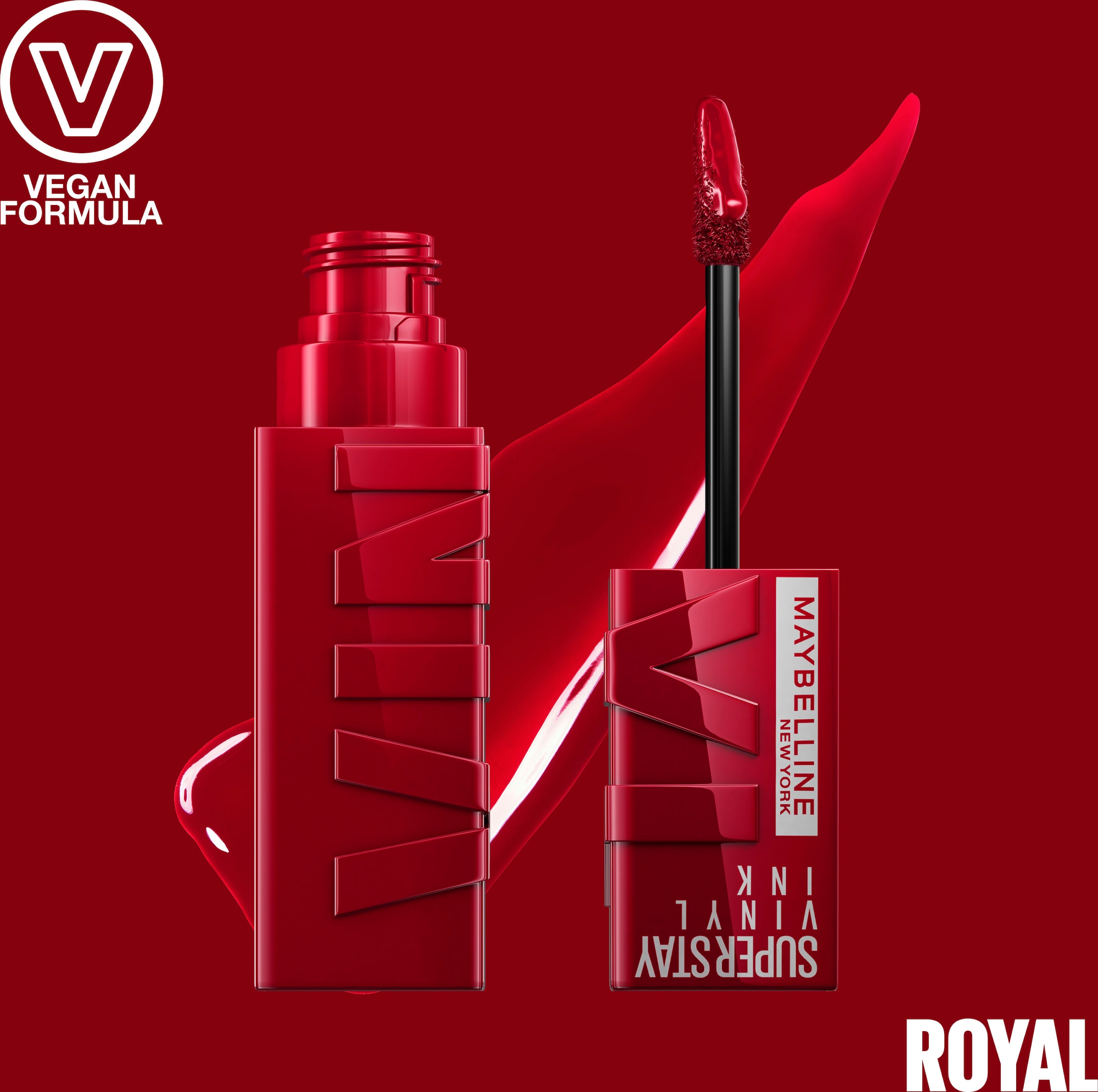 MAYBELLINE NEW YORK Lippenstift »SUPER STAY VINYL INK« kreiert ein sofort glänzendes Vinyl-Finish und bis zu 16H Halt