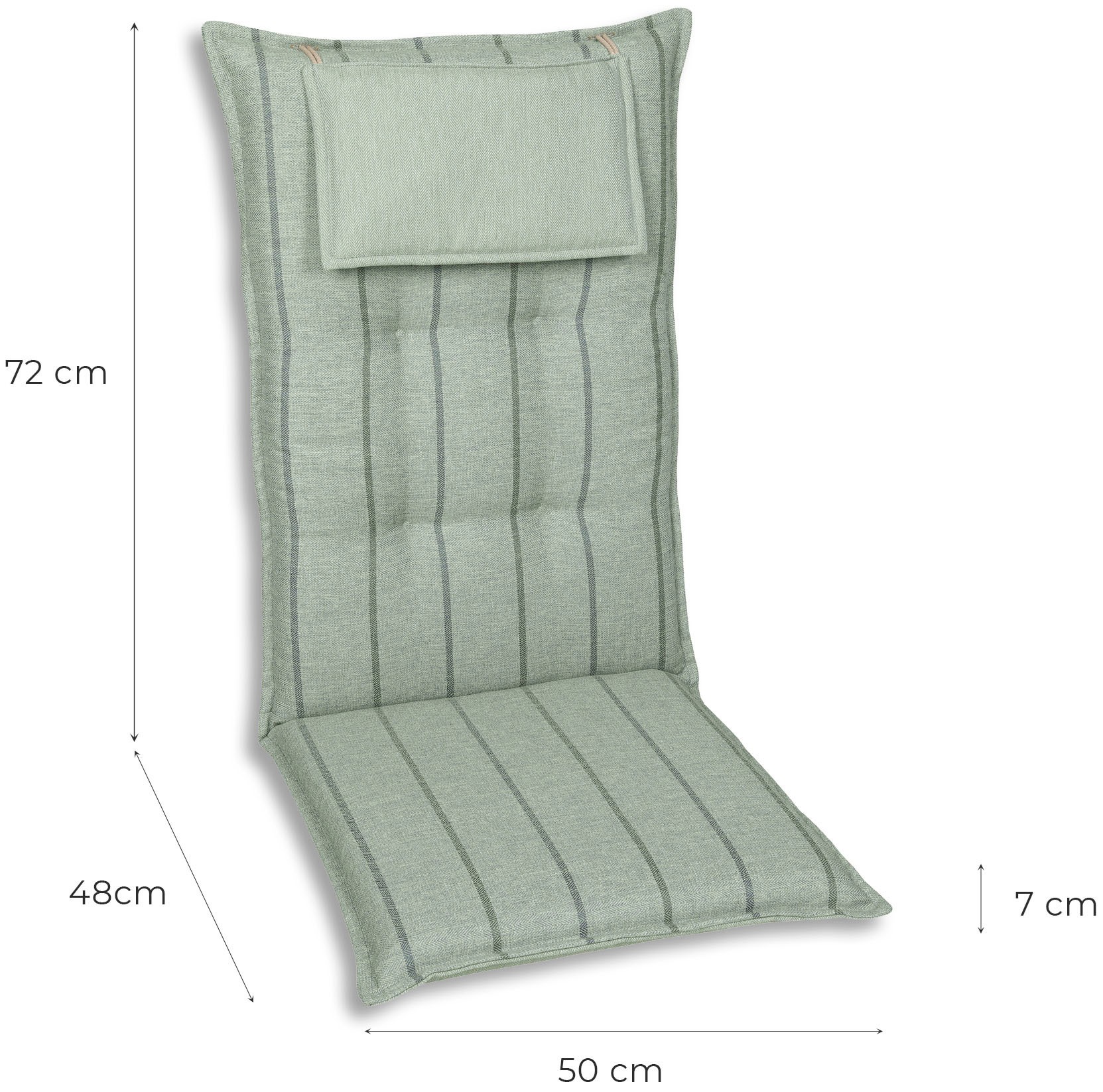 GO-DE Sesselauflage »Sesselauflage hoch« Olefin