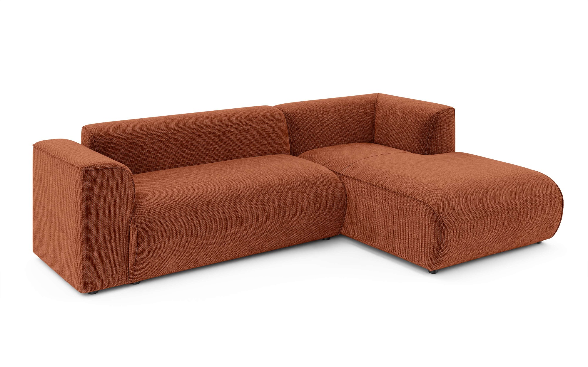 INOSIGN Ecksofa »MERID L-Form (257 cm), zeitlos & stilvolles Design,«, Aufwendig gepolstert, in Cord, Chenille und Struktur