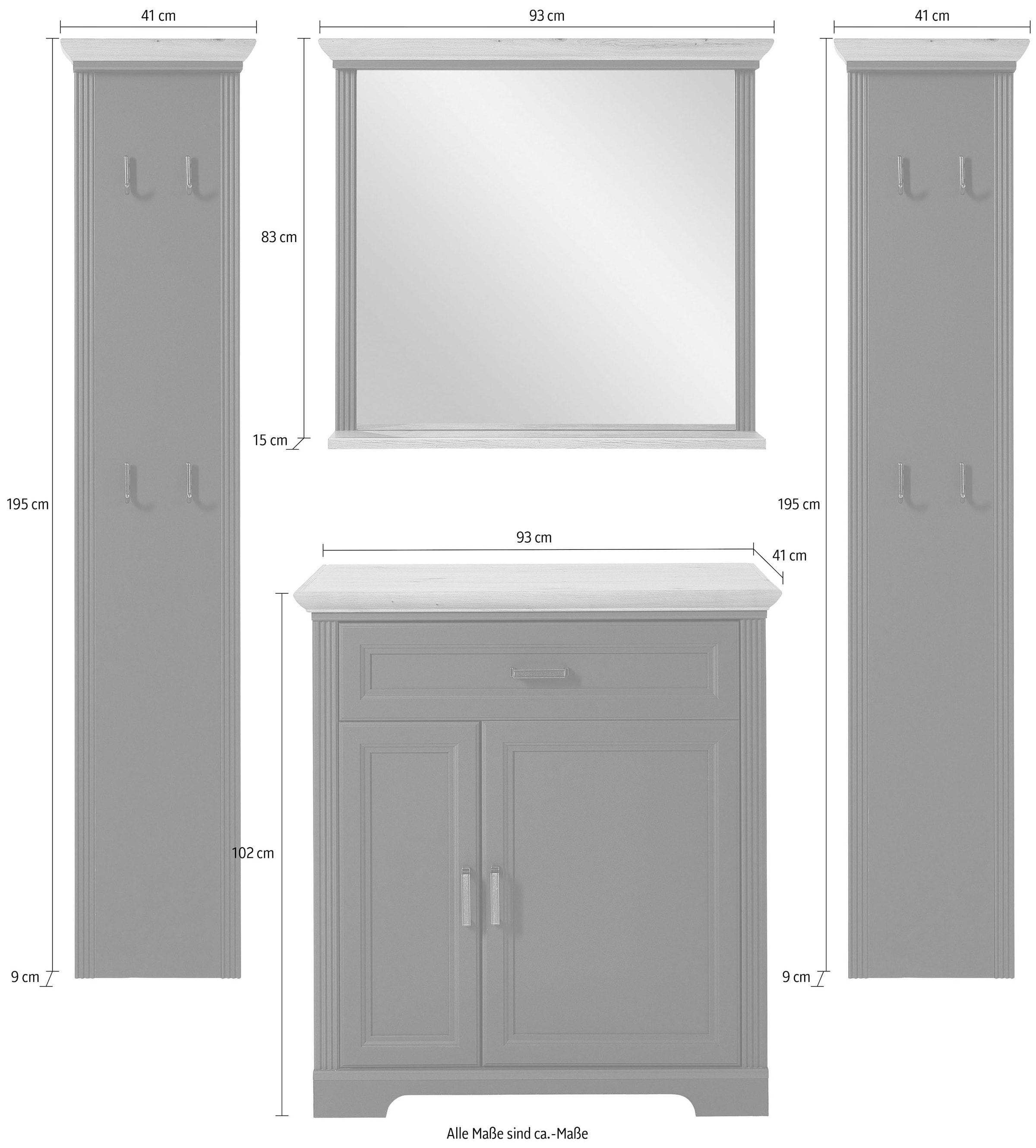 Innostyle Garderoben-Set »Jasmin« Set, 4 Stk. tlg.