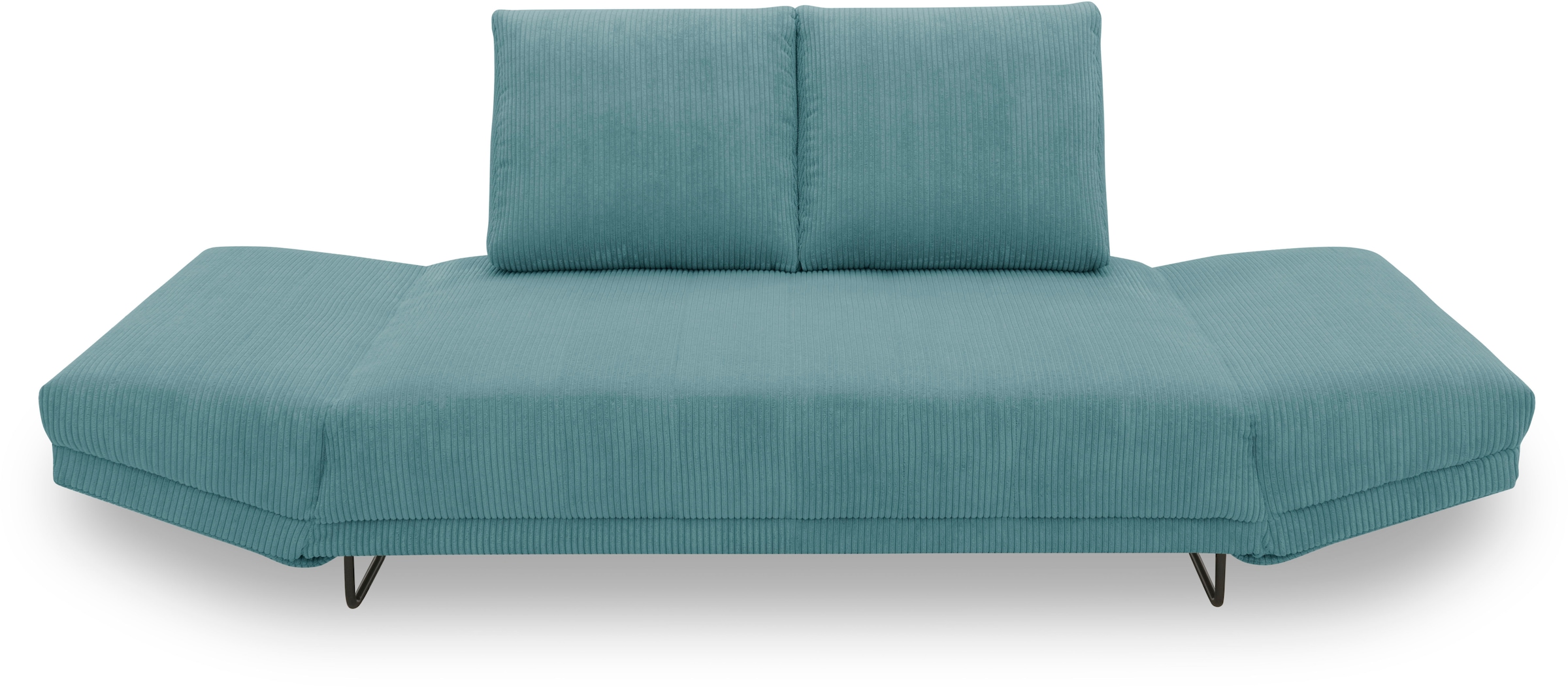 INOSIGN Schlafsofa »Jadelyn mit klappbaren Armlehnen,«, Federkern, Cord-Bezug, incl. 2 Armlehnkissen, Liegefläche 97x250 cm