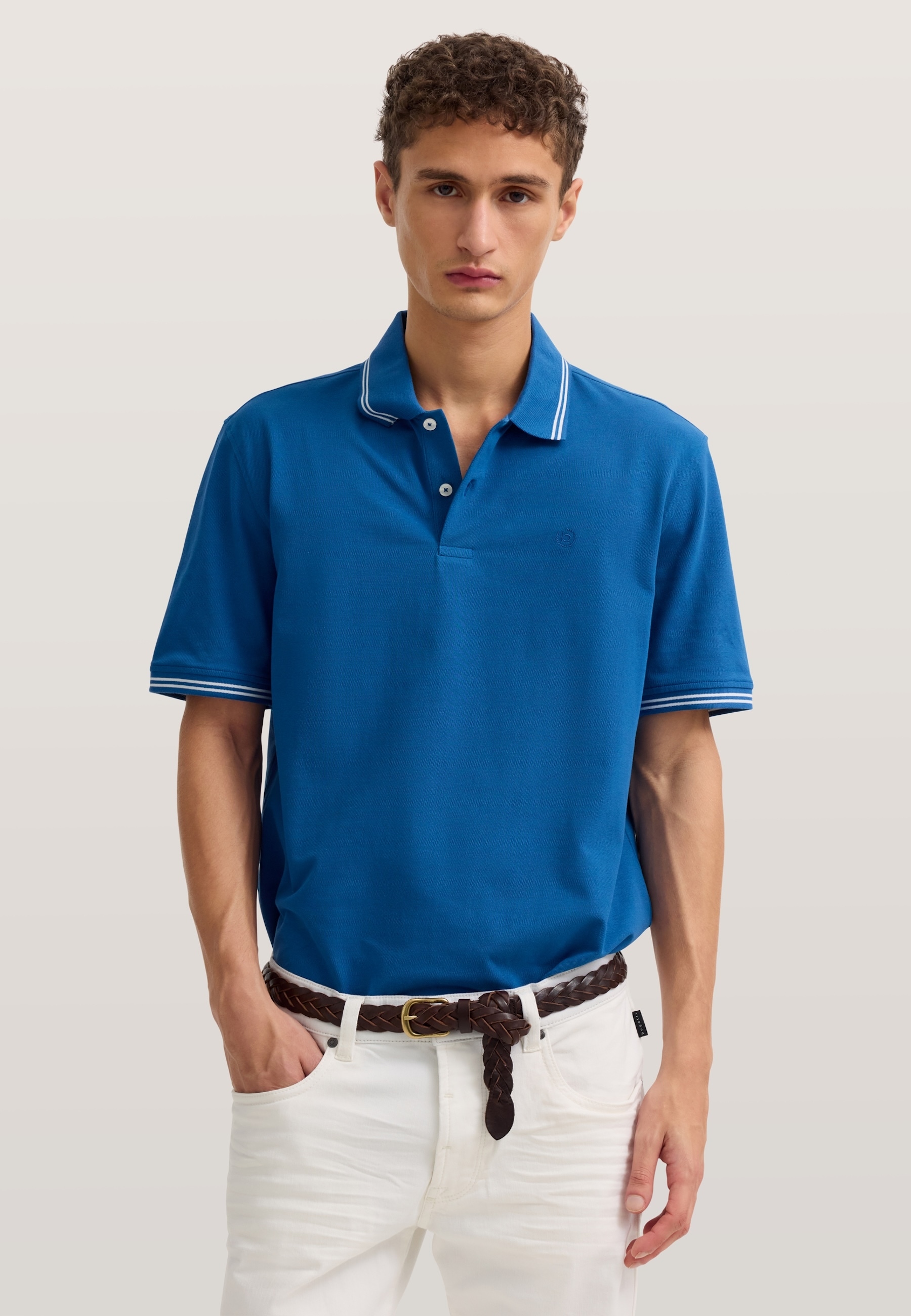 bugatti Poloshirt Modern Fit aus reiner Baumwolle