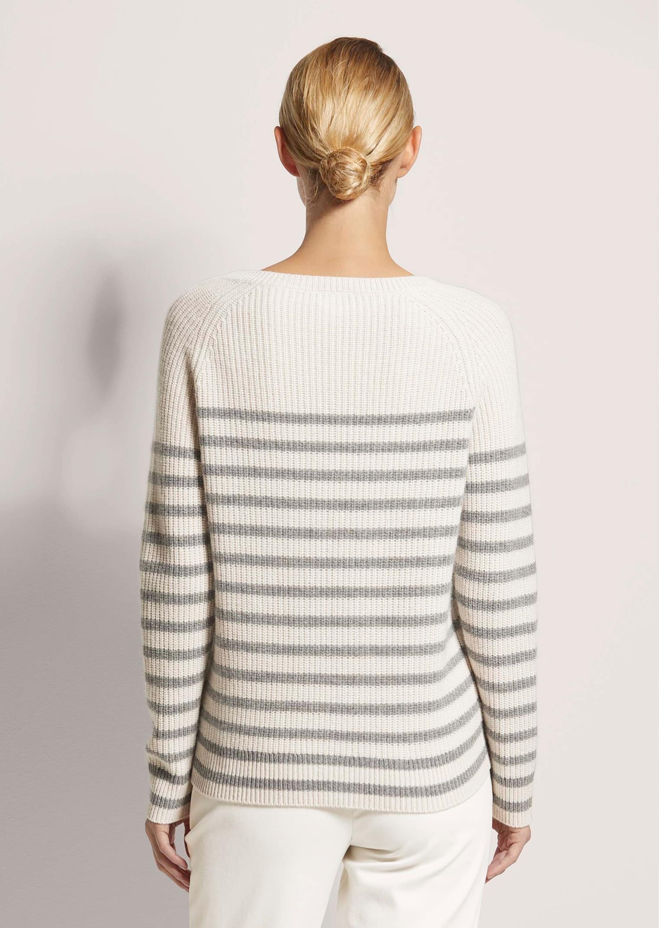 MADELEINE Longpullover »Pullover Rundhals-Pullover im Ringellook«