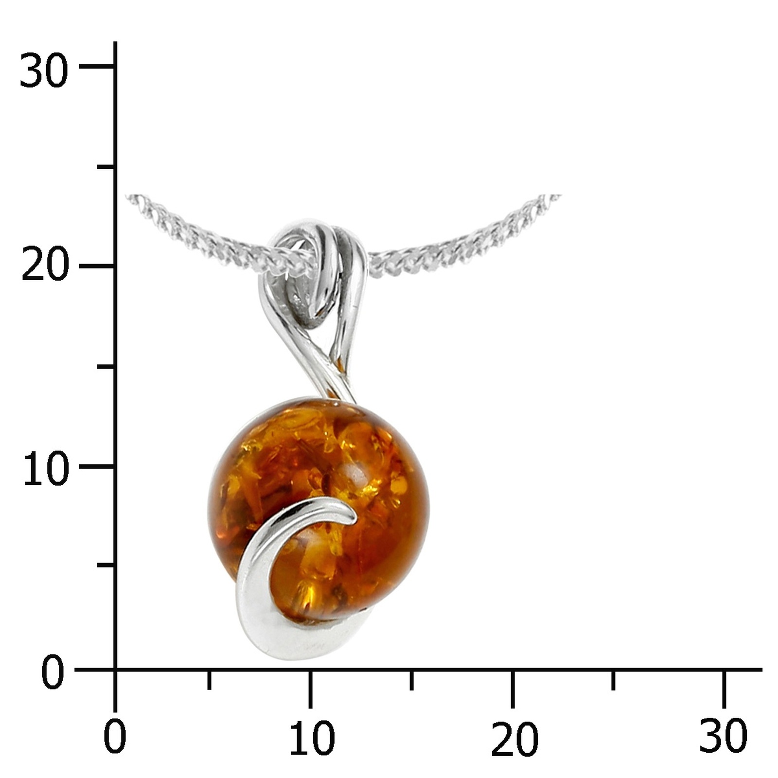 OSTSEE-SCHMUCK Kette mit Anhänger »- Nikola - Silber 925/000 - Bernstein«