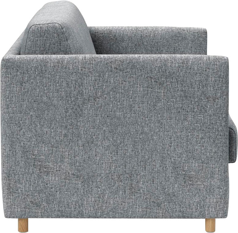 INNOVATION LIVING ™ 3-Sitzer »Olan Schlafsofa, innovativ und modern, kompakte Stellfläche«, leichtgängiger Ausklappmechanismus; schmale Armlehnen, Eichenfüße