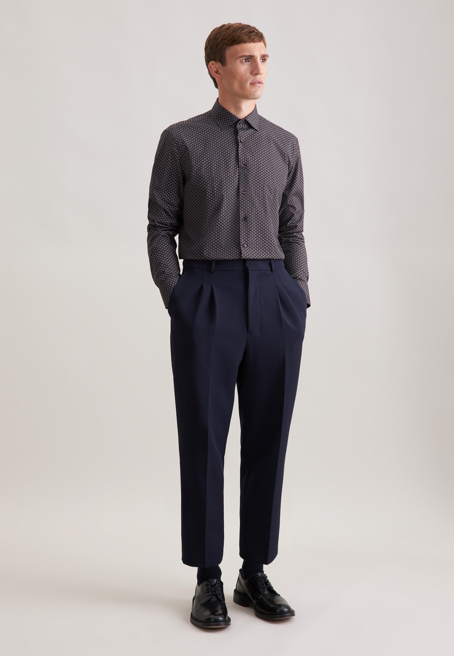 seidensticker Businesshemd »Schwarze Rose« Slim 1/1 Kentkragen Druck