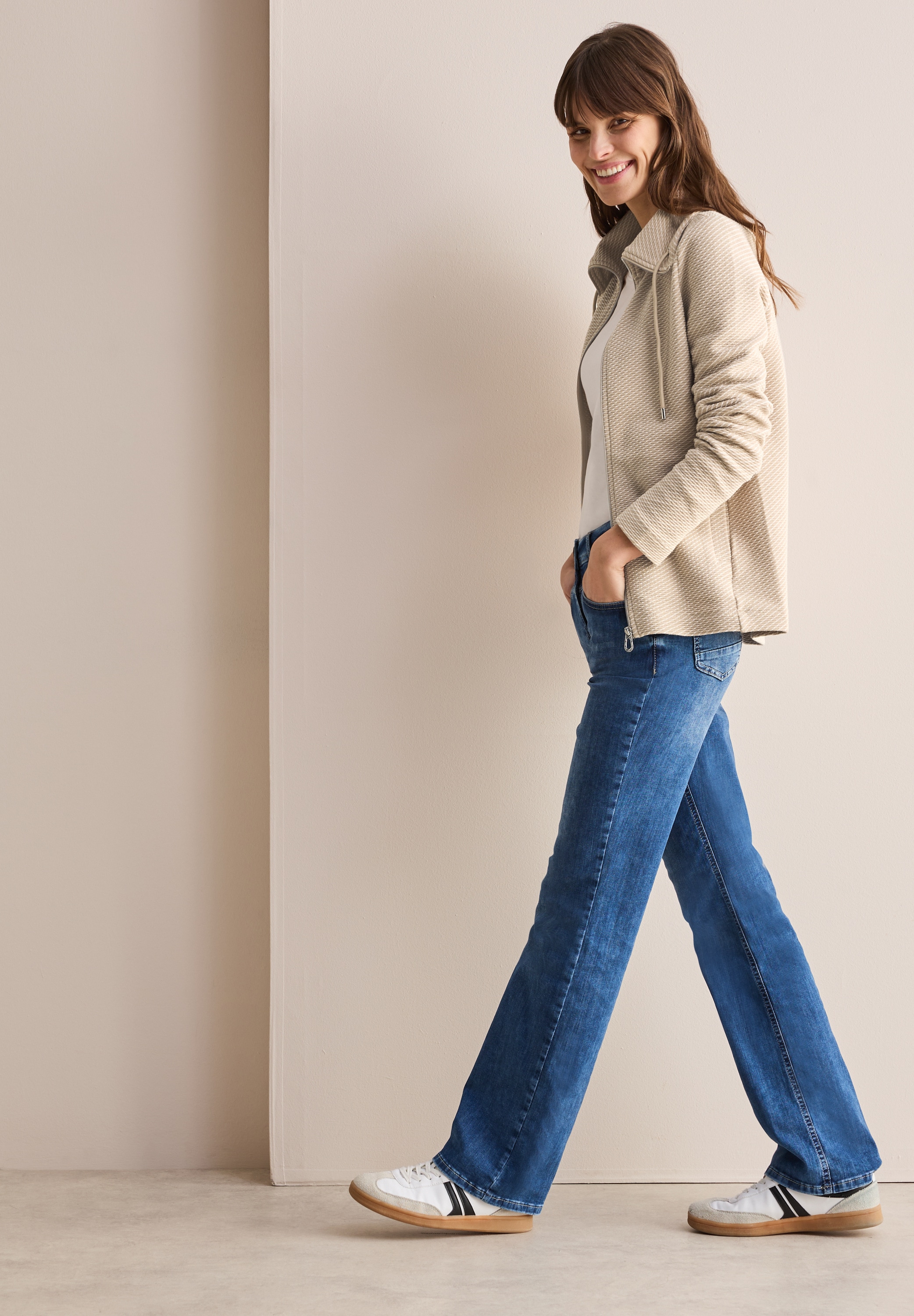 Cecil Sweatjacke, mit Stehkragen