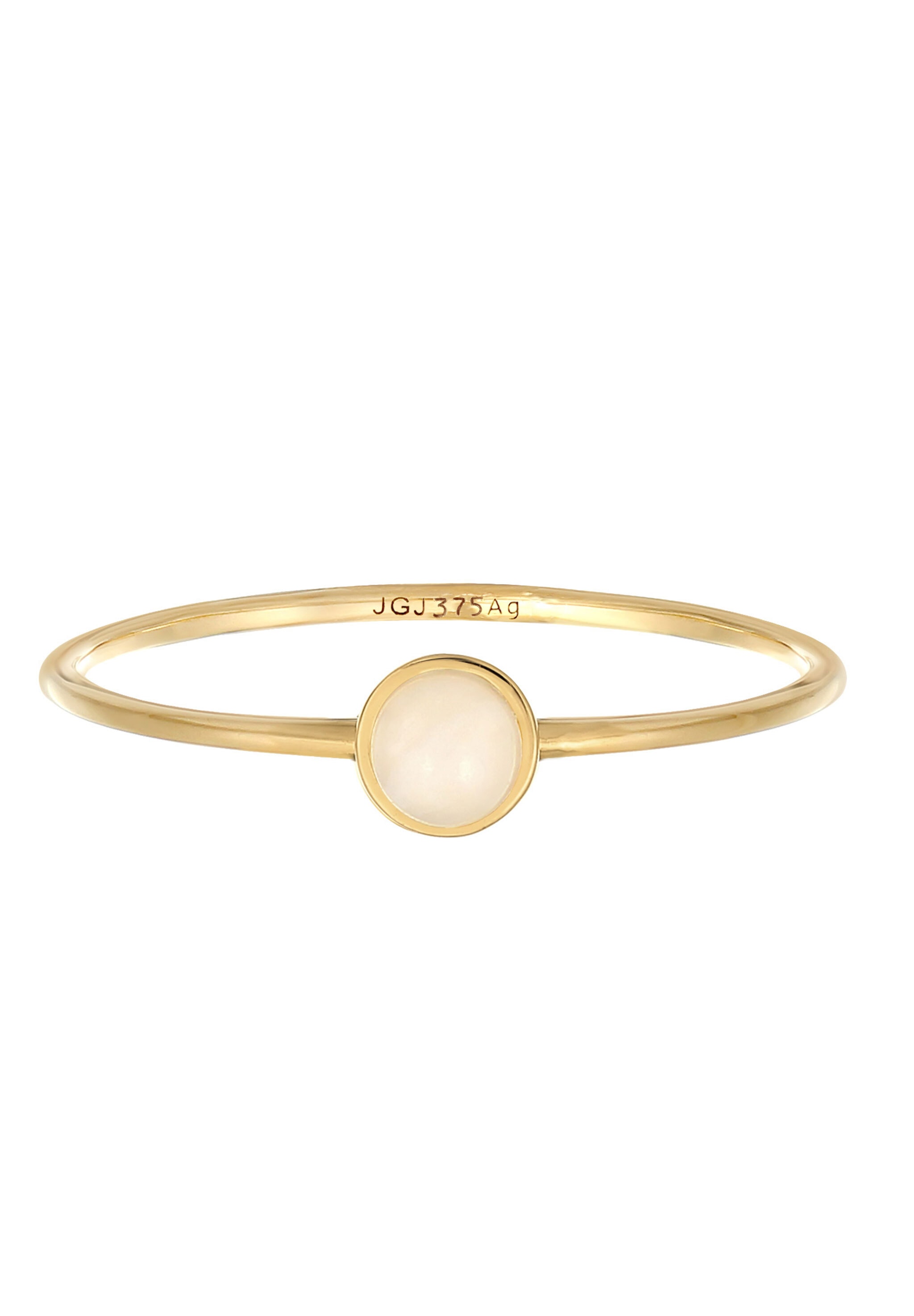 Elli Premium Silberring »Ring Solitär Rosa Quarz Edelstein 375 Gelbgold«