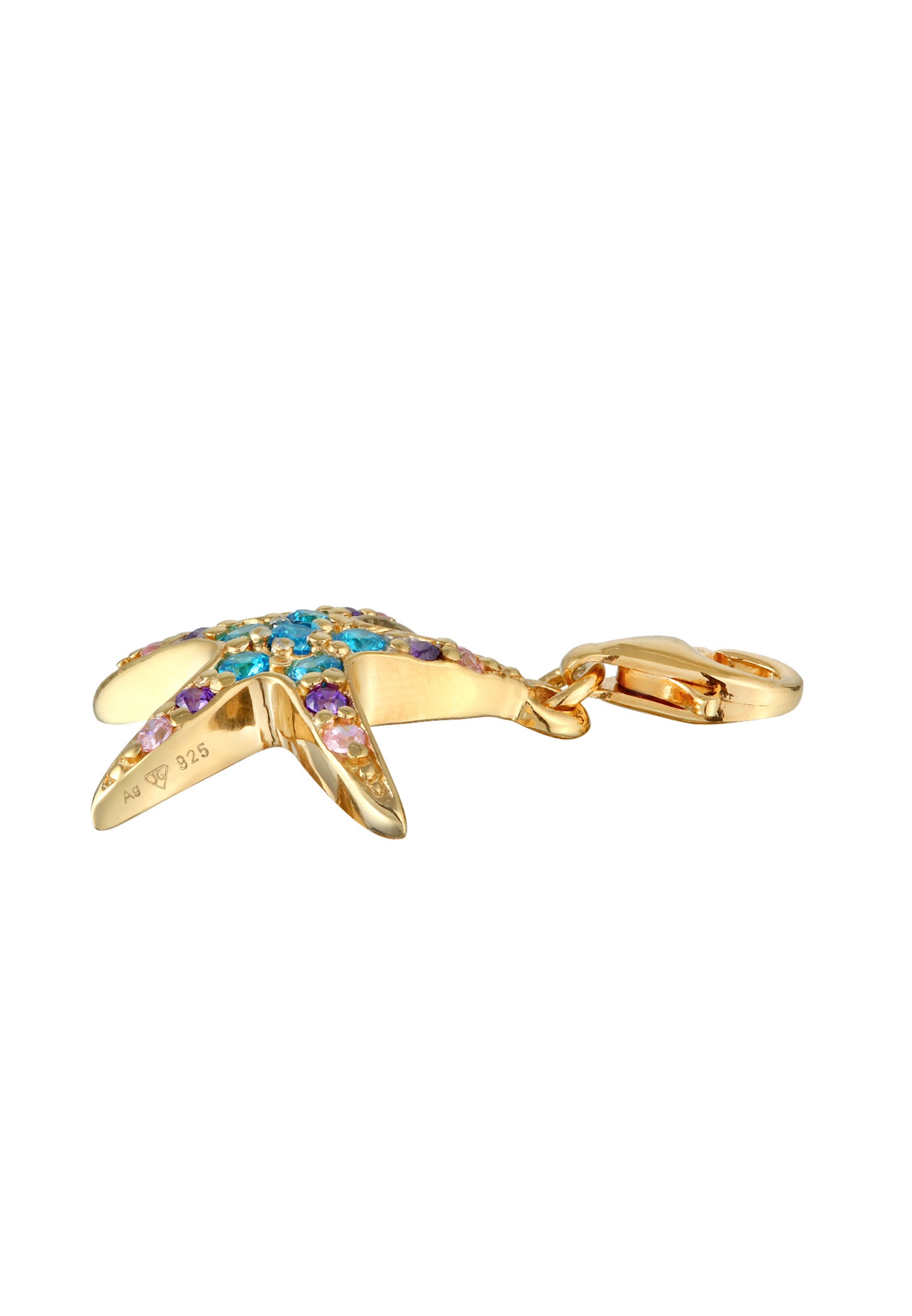 Nenalina Charm-Einhänger »Charm Seestern-Anhänger Zirkonia Kristalle 925 Silber«