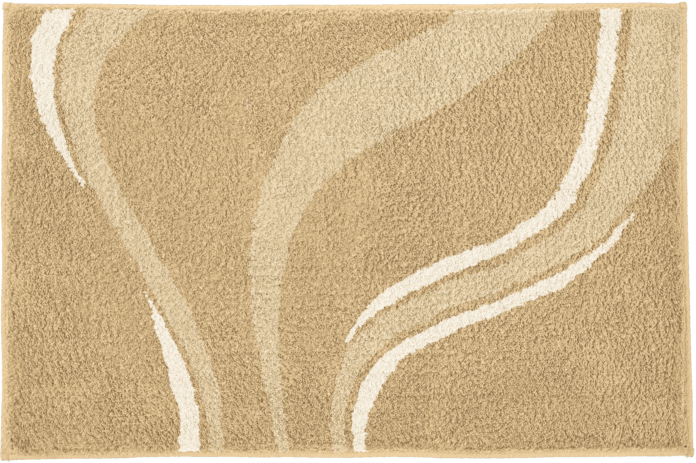 Kleine Wolke Badematte »»Vento«, Badvorleger, Badezimmer Teppich« Höhe 20 mm rutschhemmend beschichtet fußbodenheizungsgeeignet Badteppich, modernes Welledesign, besonders weich