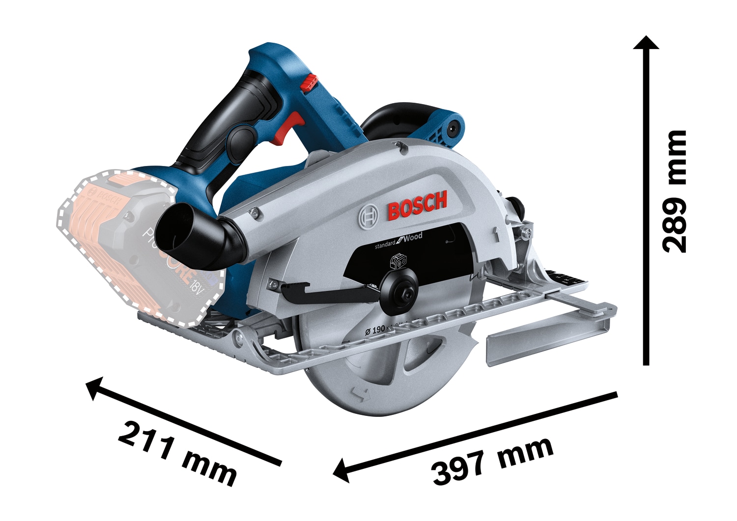 Bosch Professional Handkreissäge »»GKS 18V-68««, ohne Akku, ohne Ladegerät